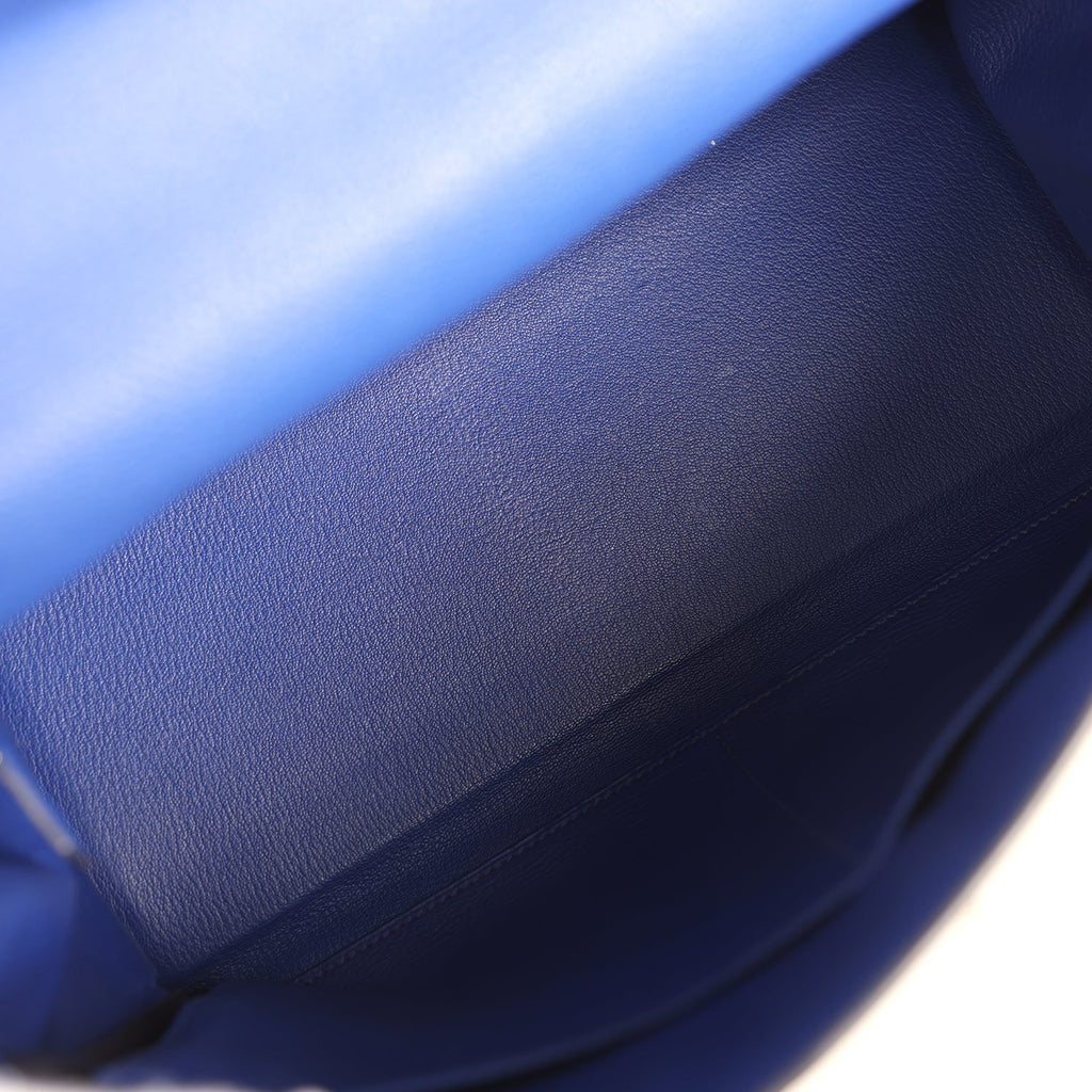 Kelly Retourne 35 Bleu Electric Togo Palladium Hardware Bag