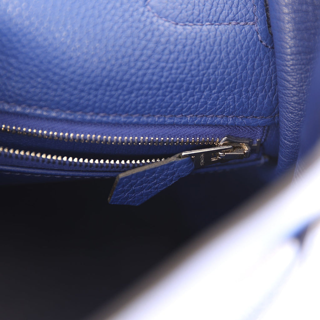 Kelly Retourne 35 Bleu Electric Togo Palladium Hardware Bag