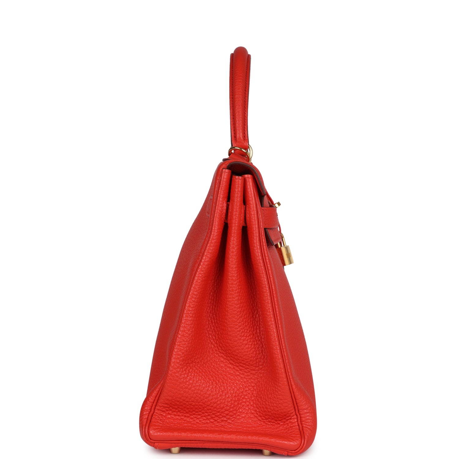 Kelly Retourne 35 Capucine Togo Gold Hardware Bag