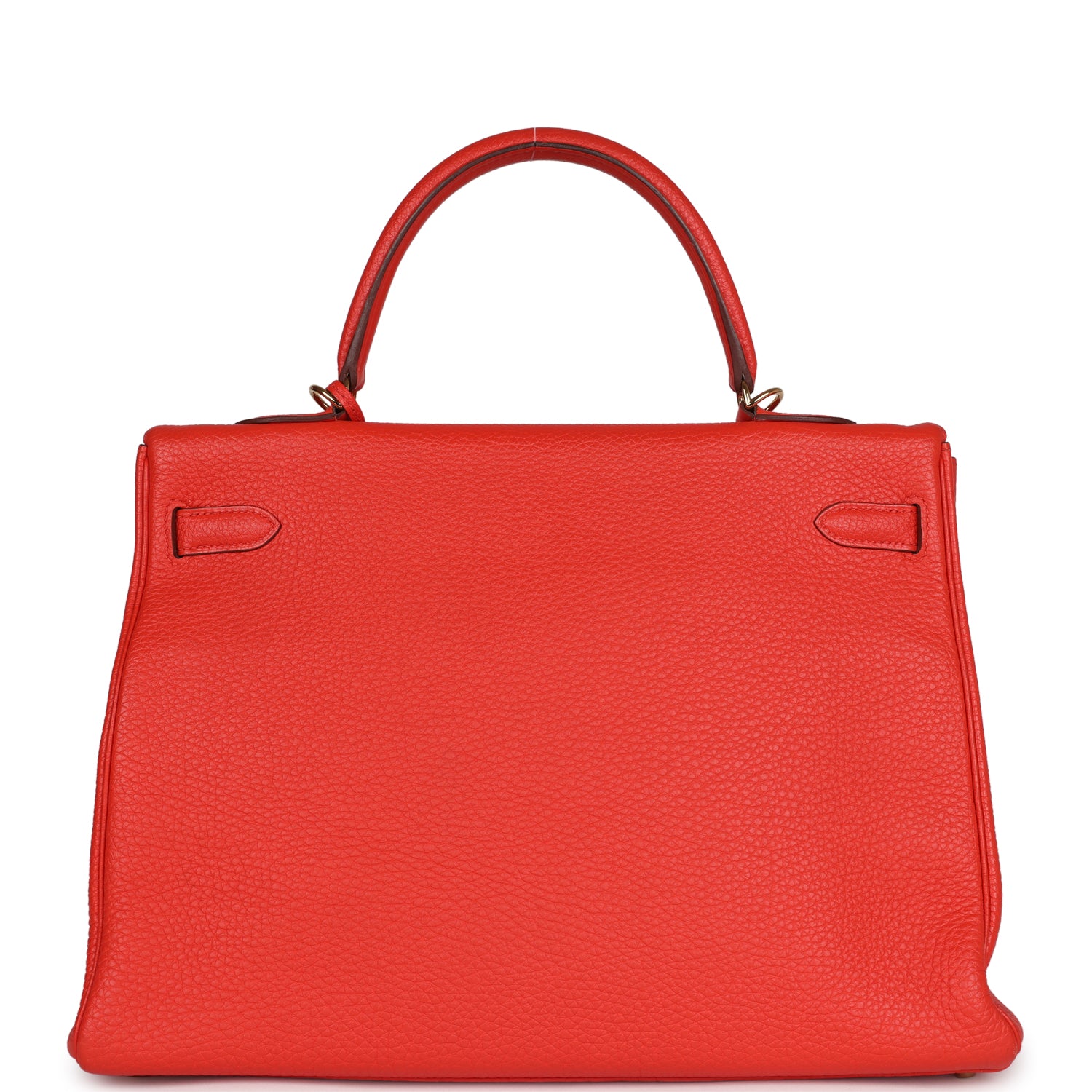 Kelly Retourne 35 Capucine Togo Gold Hardware Bag