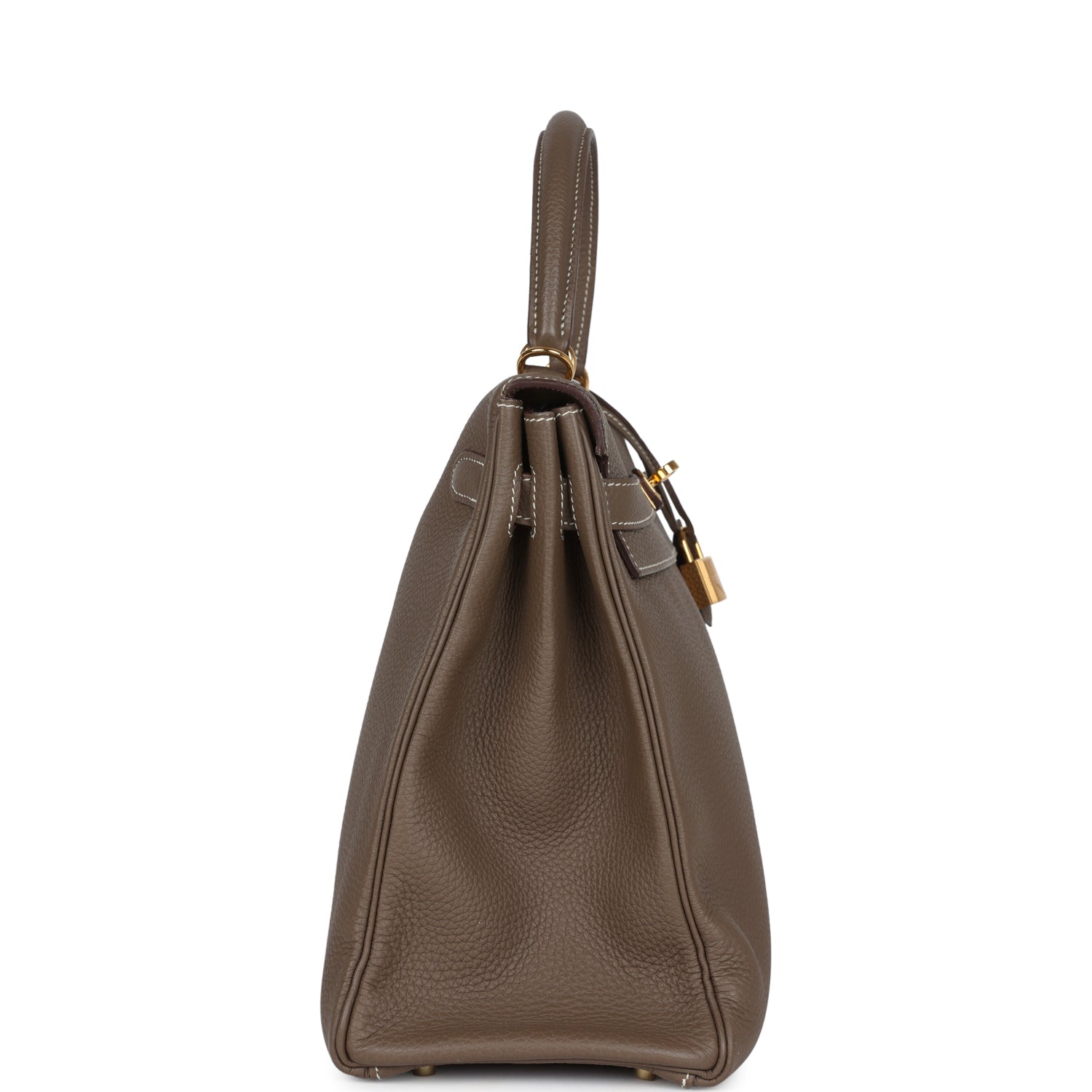 Kelly Retourne 35 Etoupe Togo Gold Hardware Bag