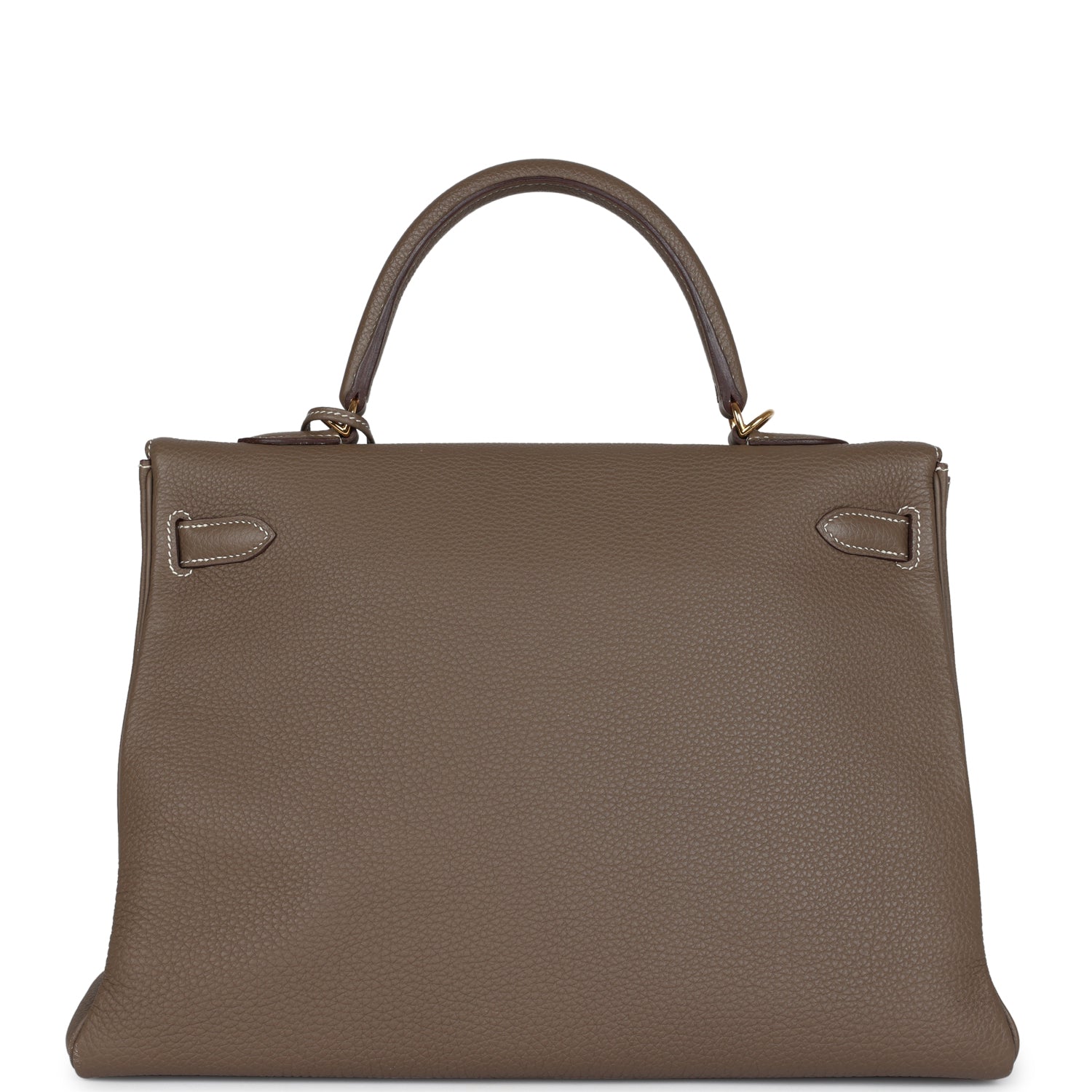 Kelly Retourne 35 Etoupe Togo Gold Hardware Bag