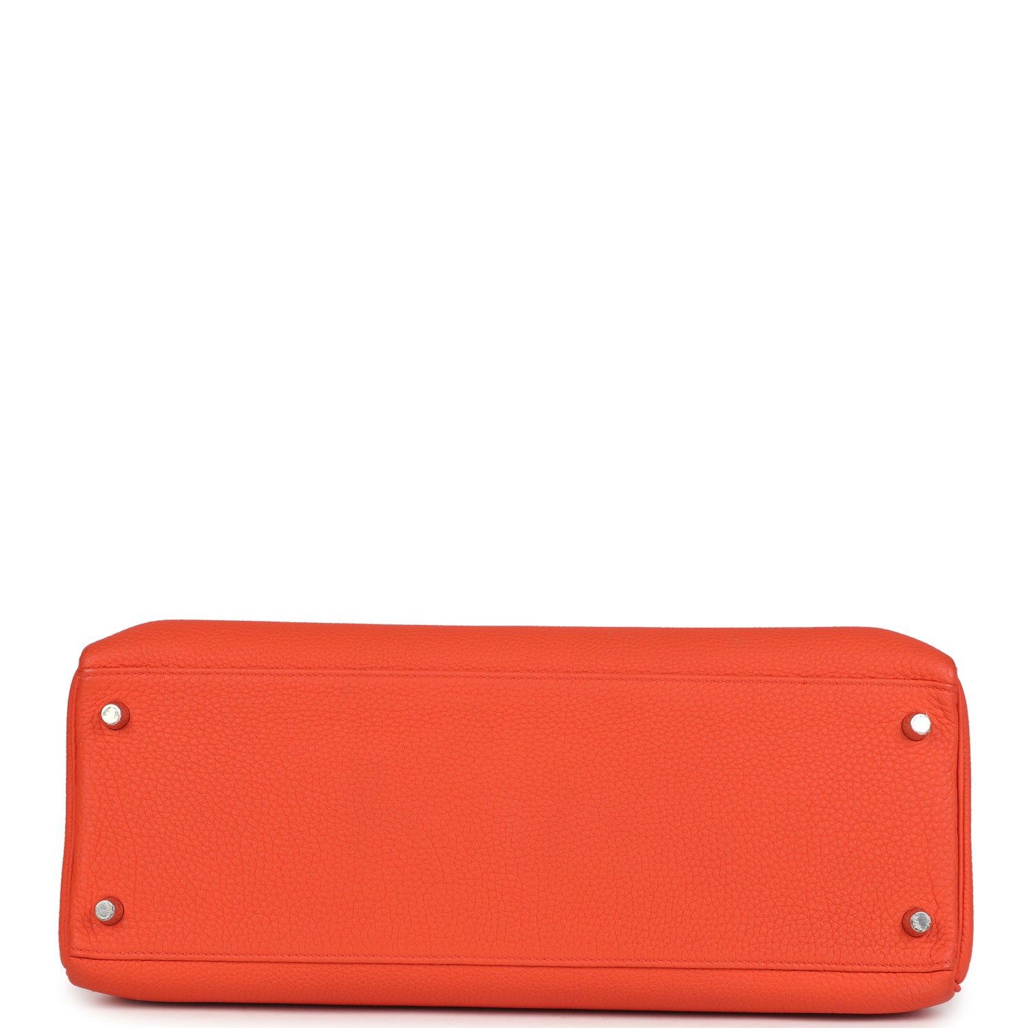 Kelly Retourne 35 Orange Poppy Togo Palladium Hardware Bag