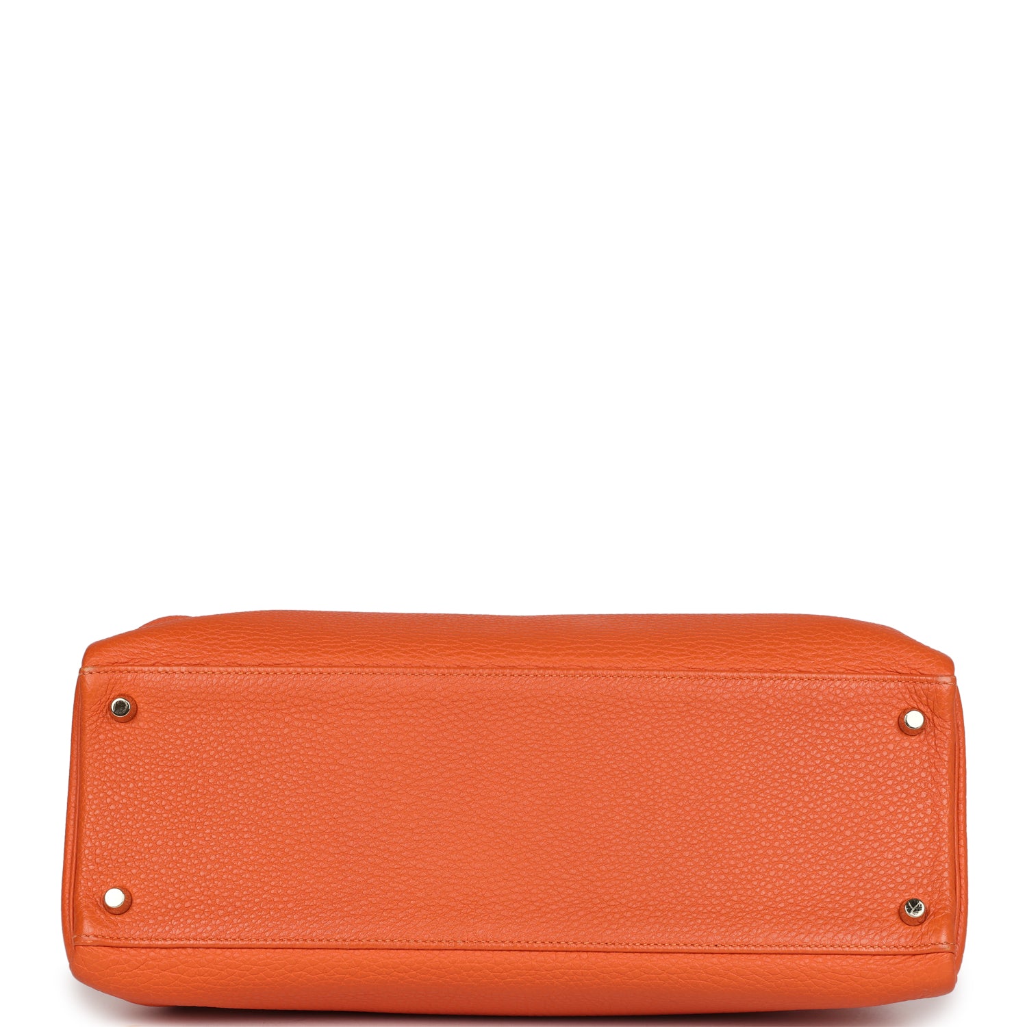 Kelly Retourne 35 Orange Togo Gold Hardware Bag