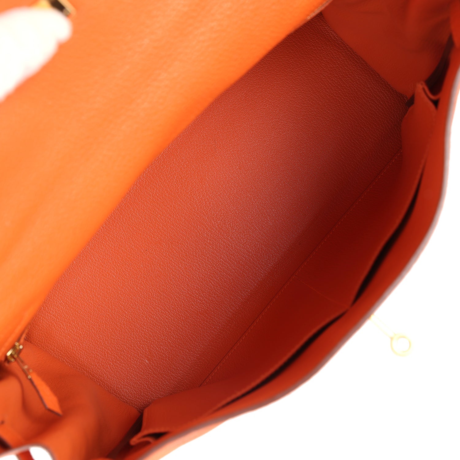 Kelly Retourne 35 Orange Togo Gold Hardware Bag