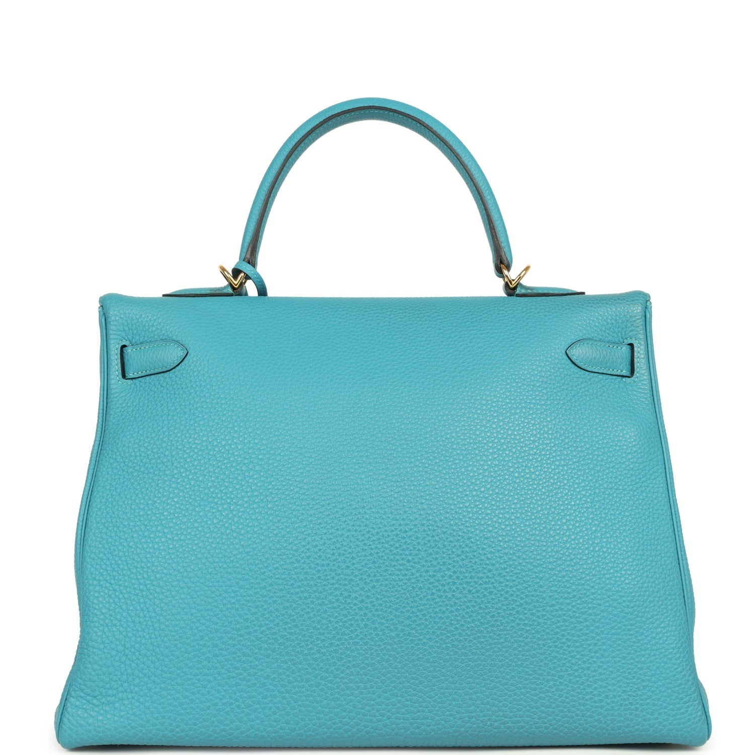 Kelly Retourne 35 Turquoise Togo Gold Hardware Bag