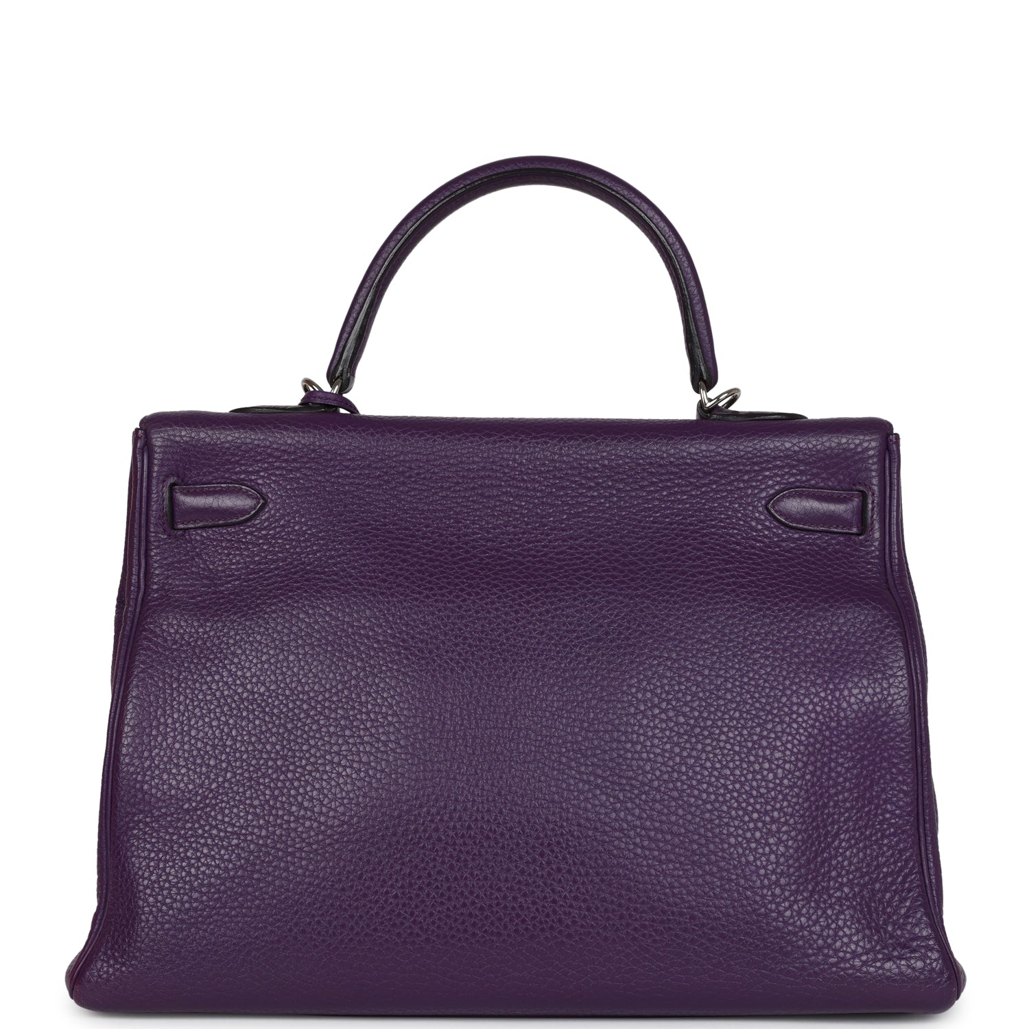 Kelly Retourne 35 Ultraviolet Clemence Palladium Hardware Bag