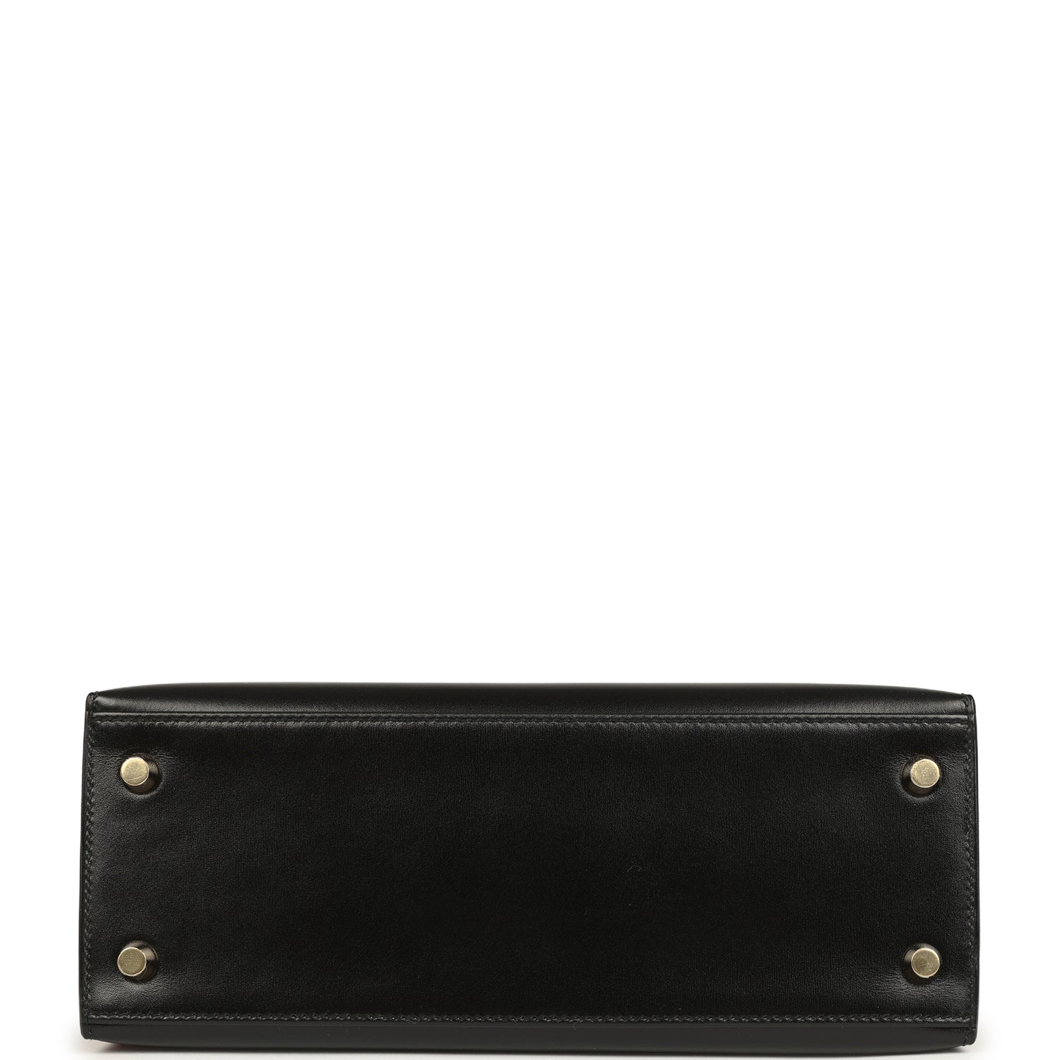 Kelly Sellier 25 Black Box Gold Hardware Bag