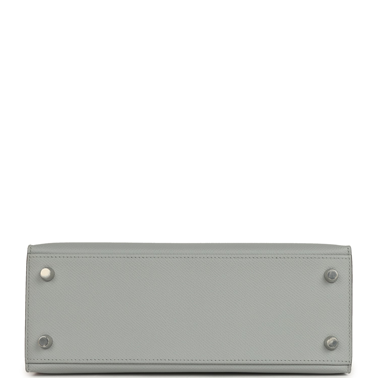 Kelly Sellier 25 Bleu Glacier and Craie Epsom Palladium Hardware Bag