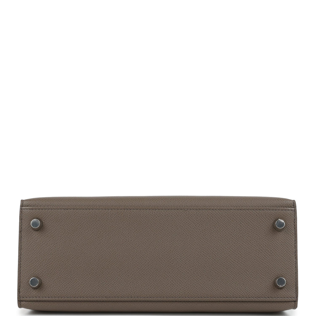 Kelly Sellier 25 Etain Epsom Palladium Hardware Bag