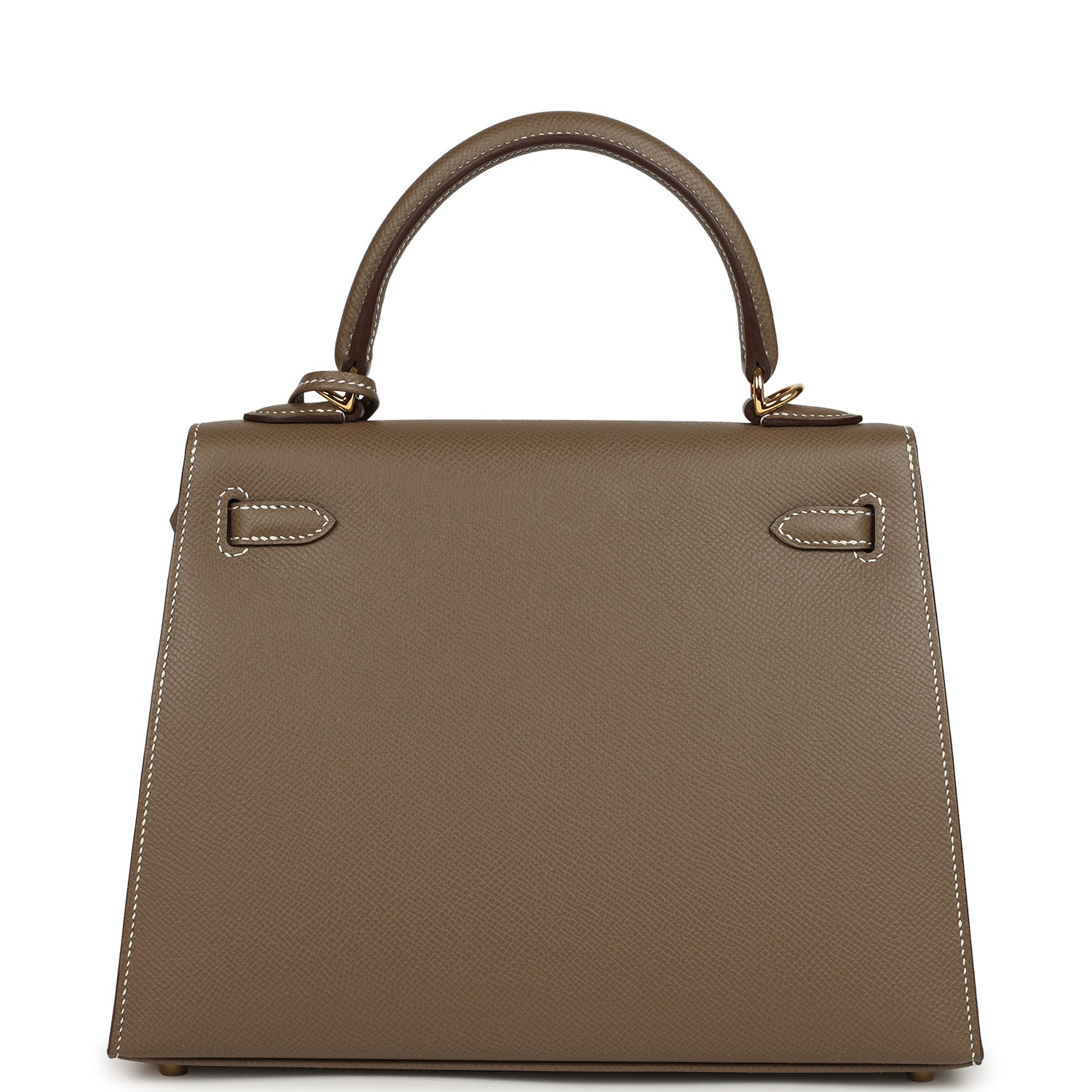 Kelly Sellier 25 Etoupe Epsom Gold Hardware Bag