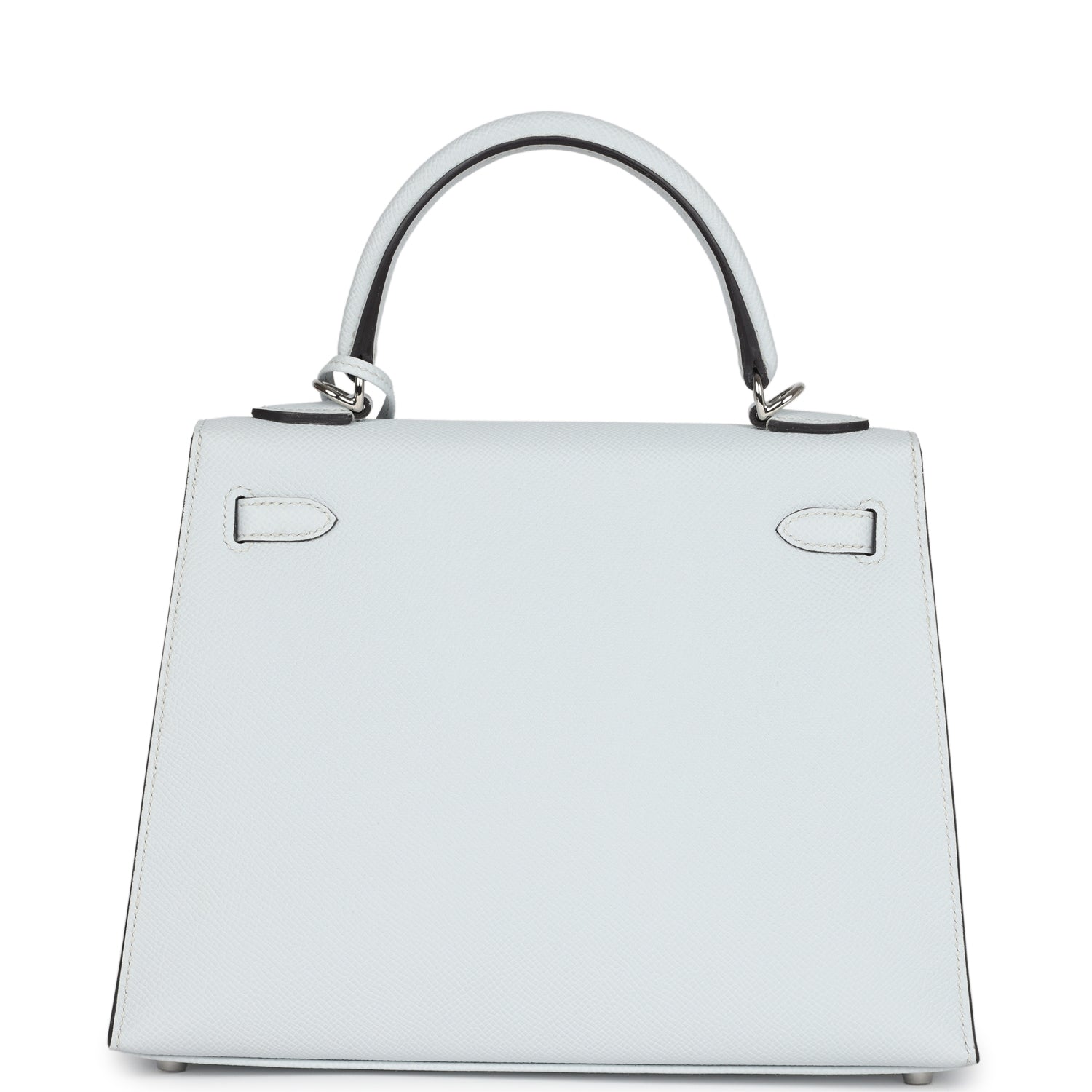 Kelly Sellier 25 Gris Platine Epsom Electrum Hardware Bag