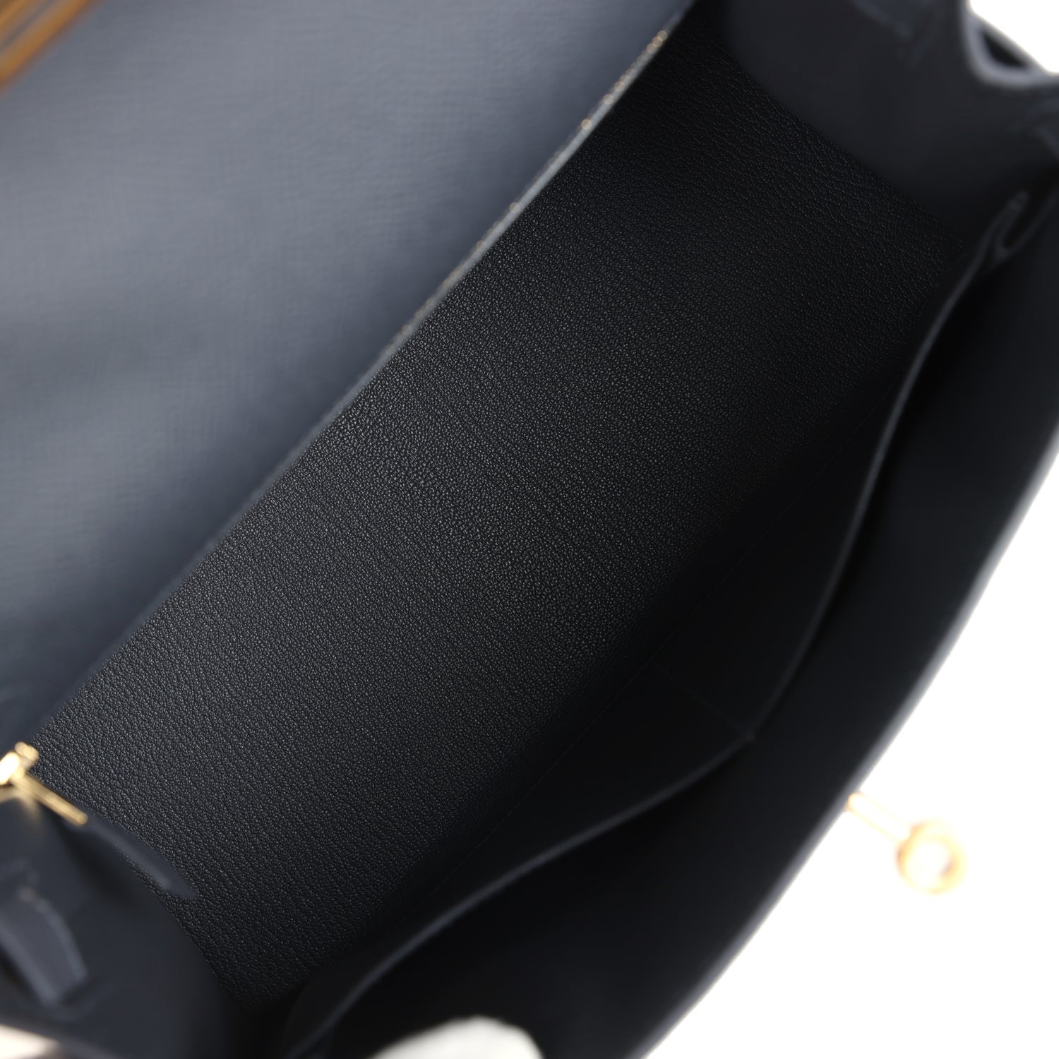 Kelly Sellier 28 Ardoise Epsom Gold Hardware Bag