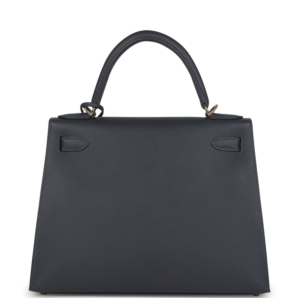 Kelly Sellier 28 Ardoise Epsom Permabrass Hardware Bag