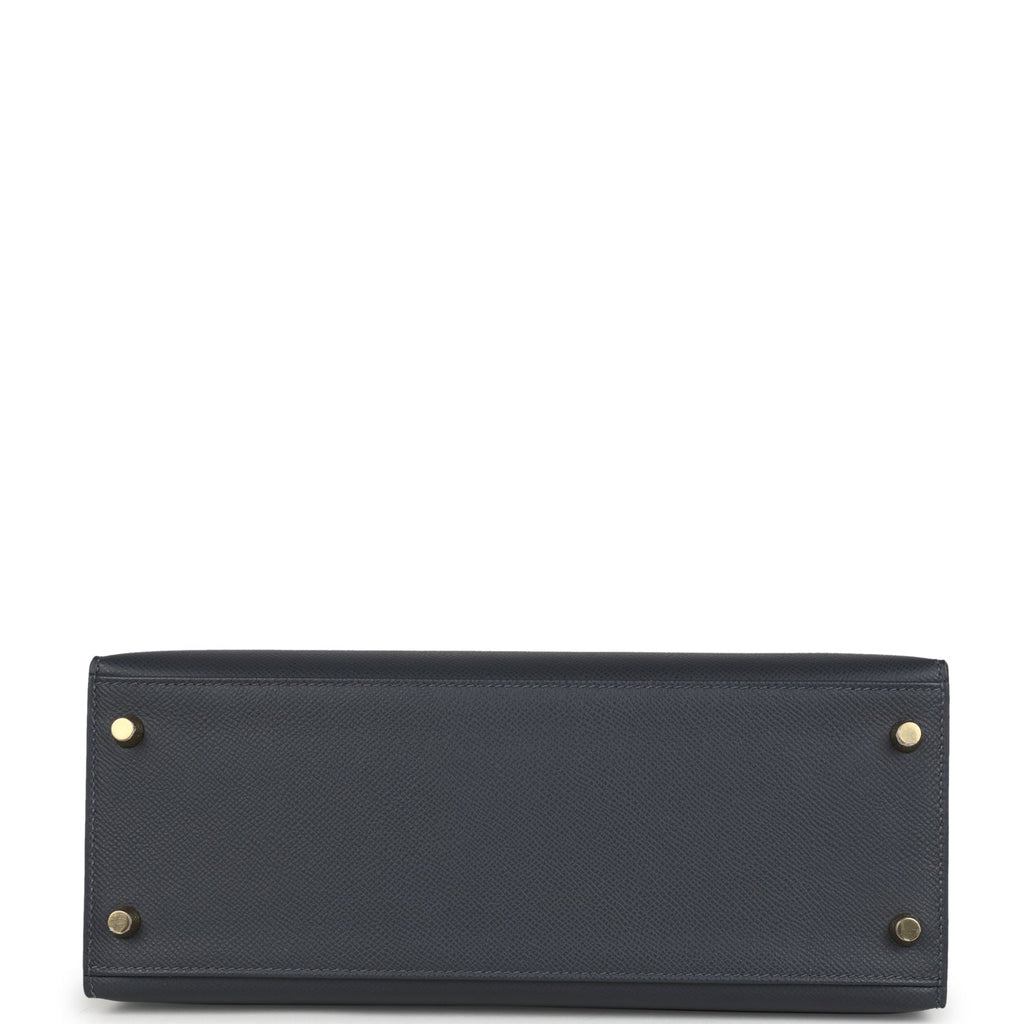 Kelly Sellier 28 Ardoise Epsom Permabrass Hardware Bag