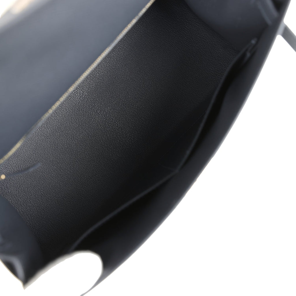 Kelly Sellier 28 Ardoise Epsom Permabrass Hardware Bag