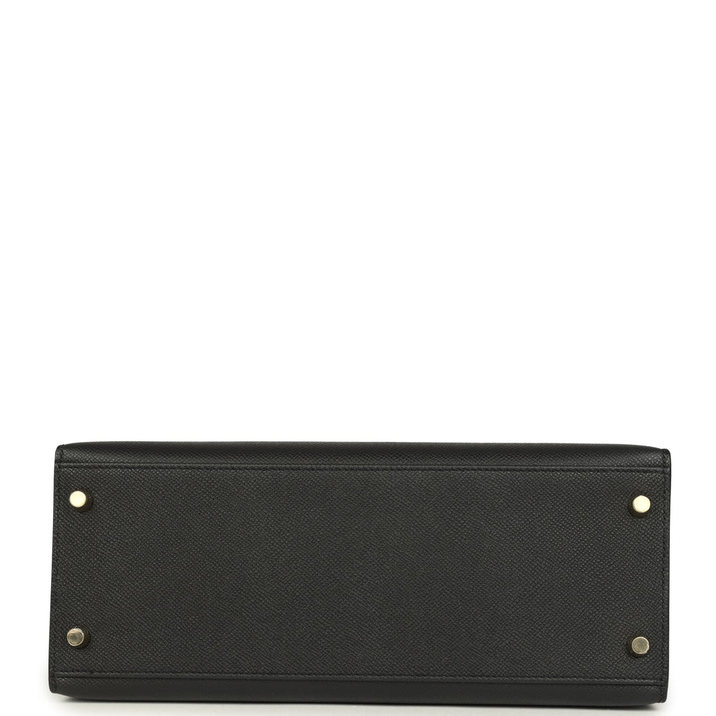 Kelly Sellier 28 Black Epsom Gold Hardware Bag