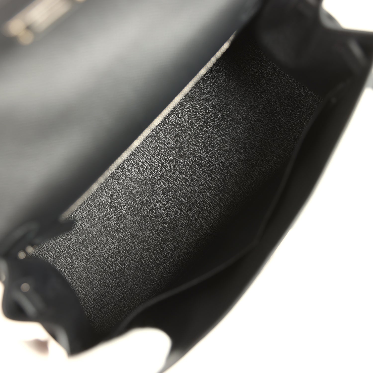 Kelly Sellier 28 Black Epsom Palladium Hardware Bag