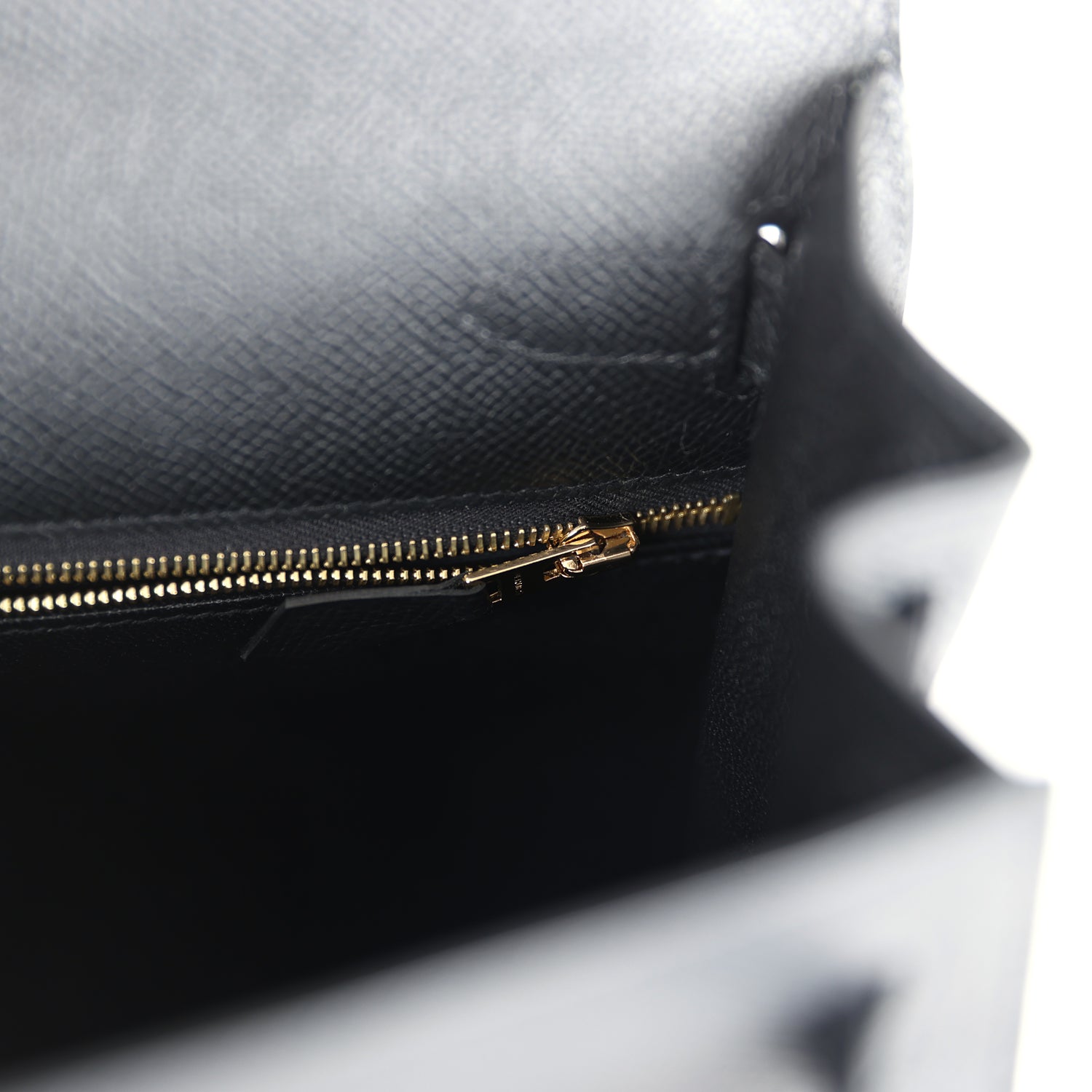 Kelly Sellier 28 Black Epsom Permabrass Hardware Bag