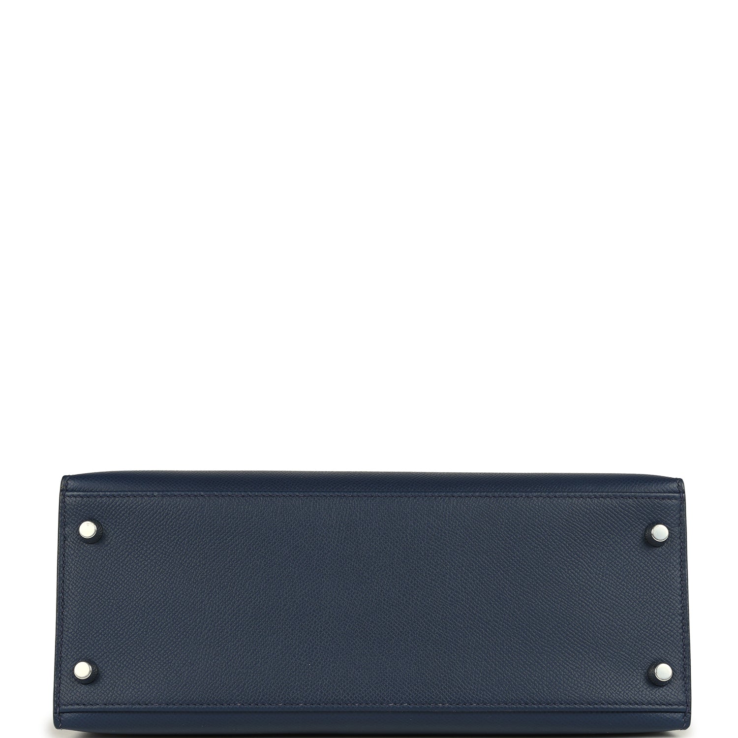 Kelly Sellier 28 Bleu Navy Epsom Palladium Hardware Bag
