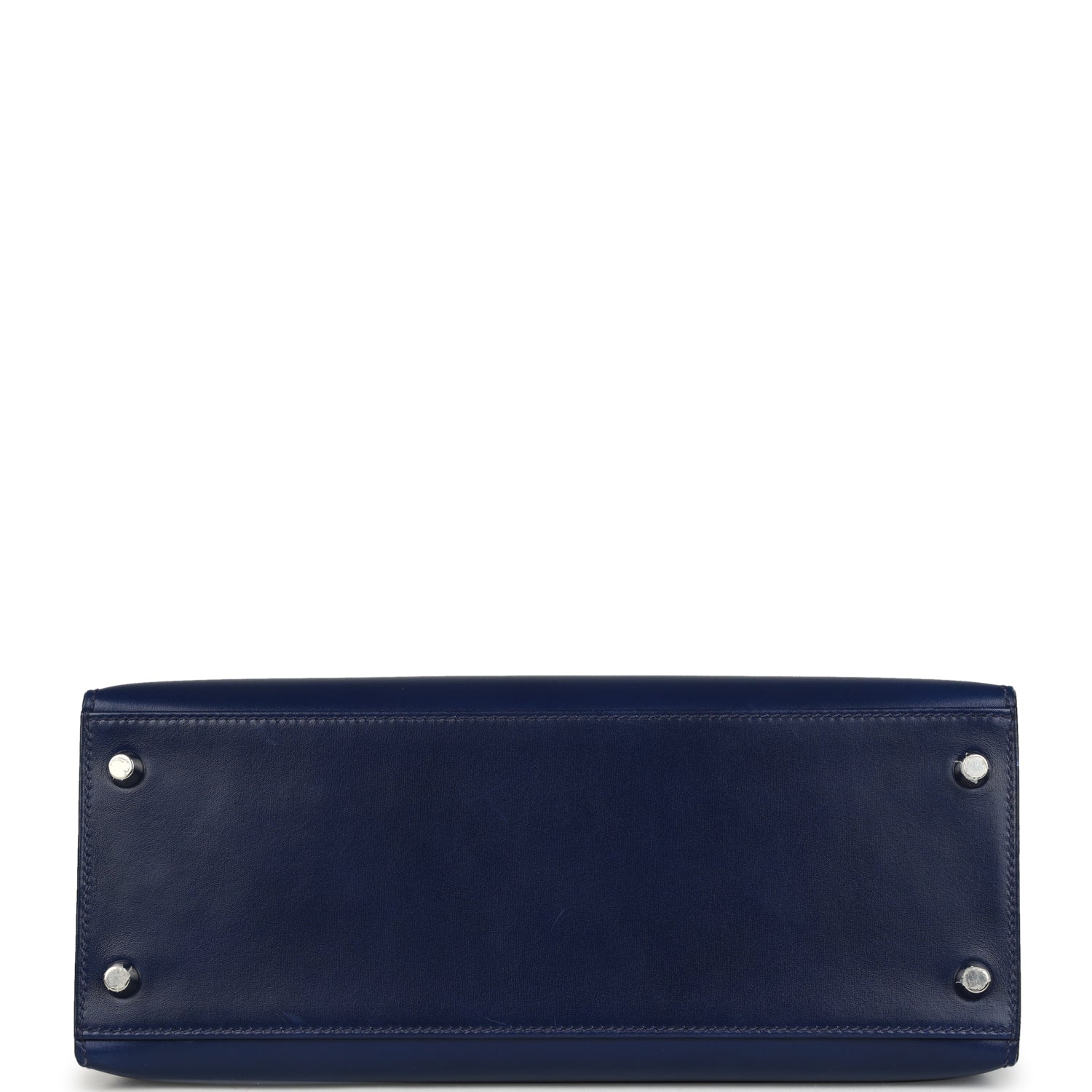 Kelly Sellier 28 Bleu Saphir Box Palladium Hardware Bag
