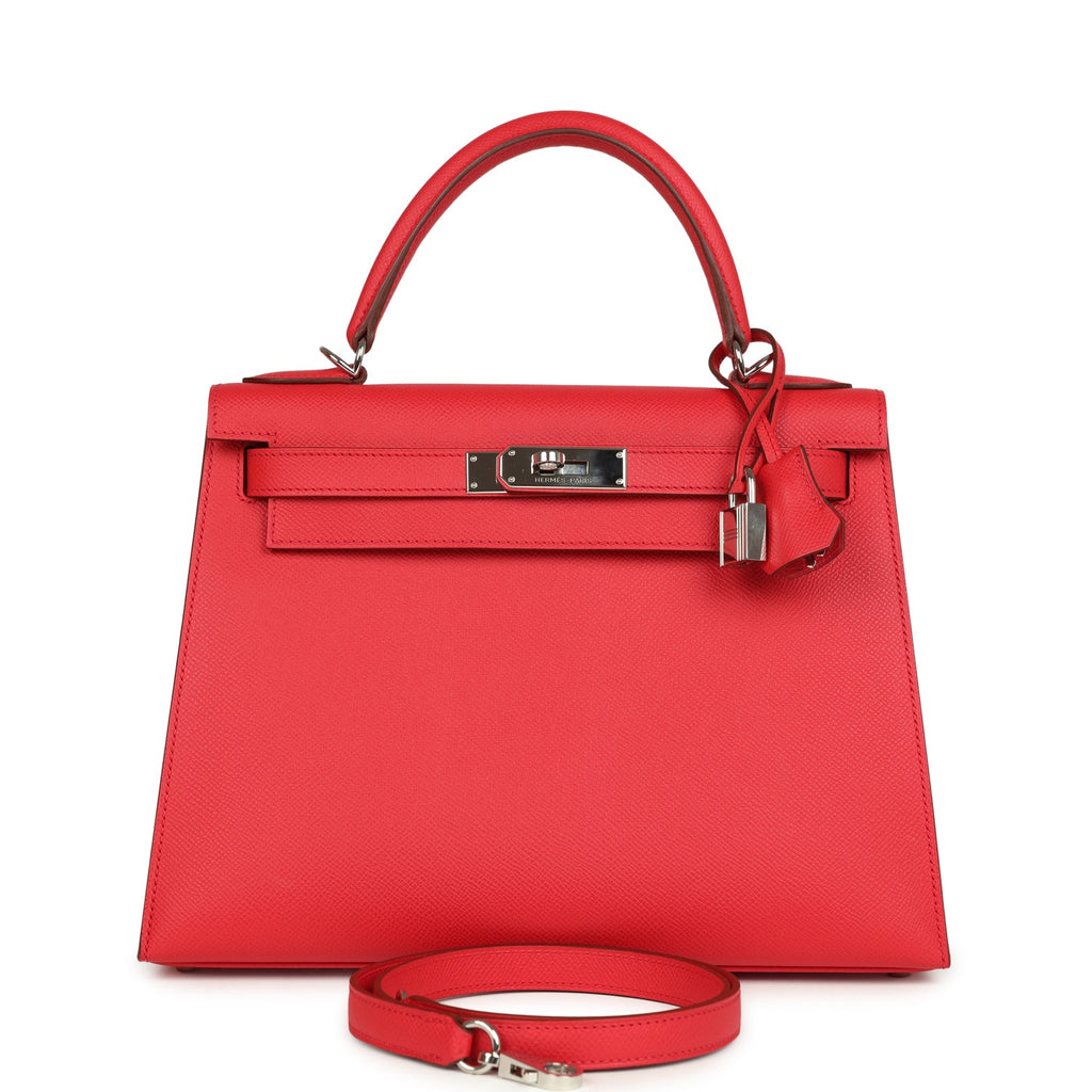 Kelly Sellier 28 Bougainvillea Epsom Palladium Hardware Bag