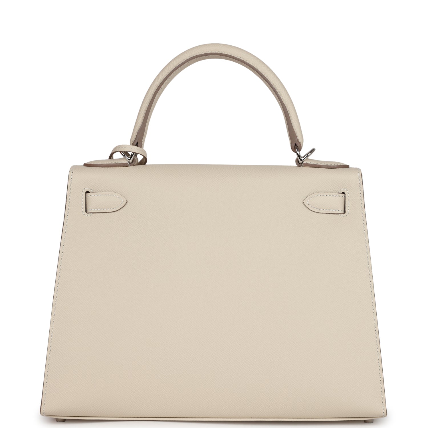 Kelly Sellier 28 Craie Epsom Palladium Hardware Bag