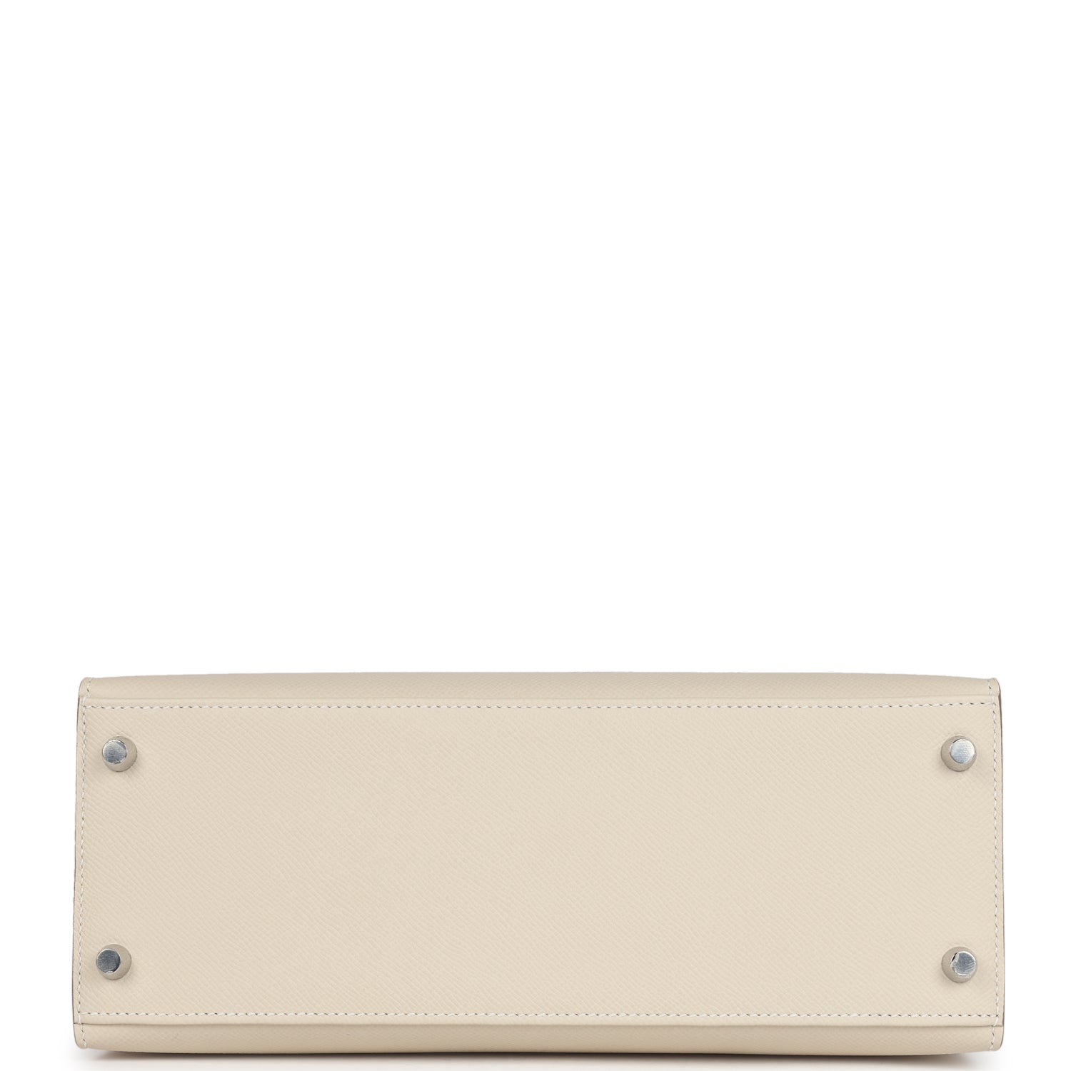 Kelly Sellier 28 Craie Epsom Palladium Hardware Bag