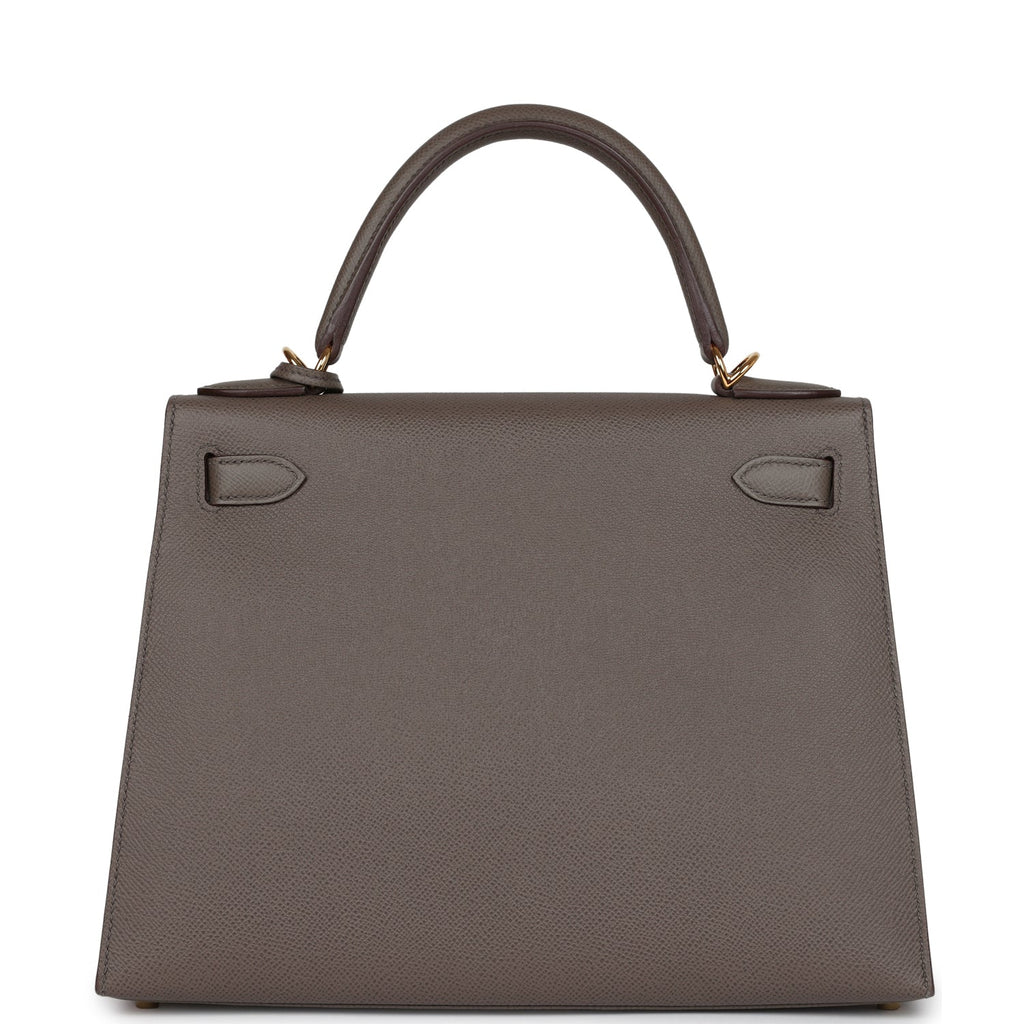 Kelly Sellier 28 Etain Epsom Gold Hardware Bag