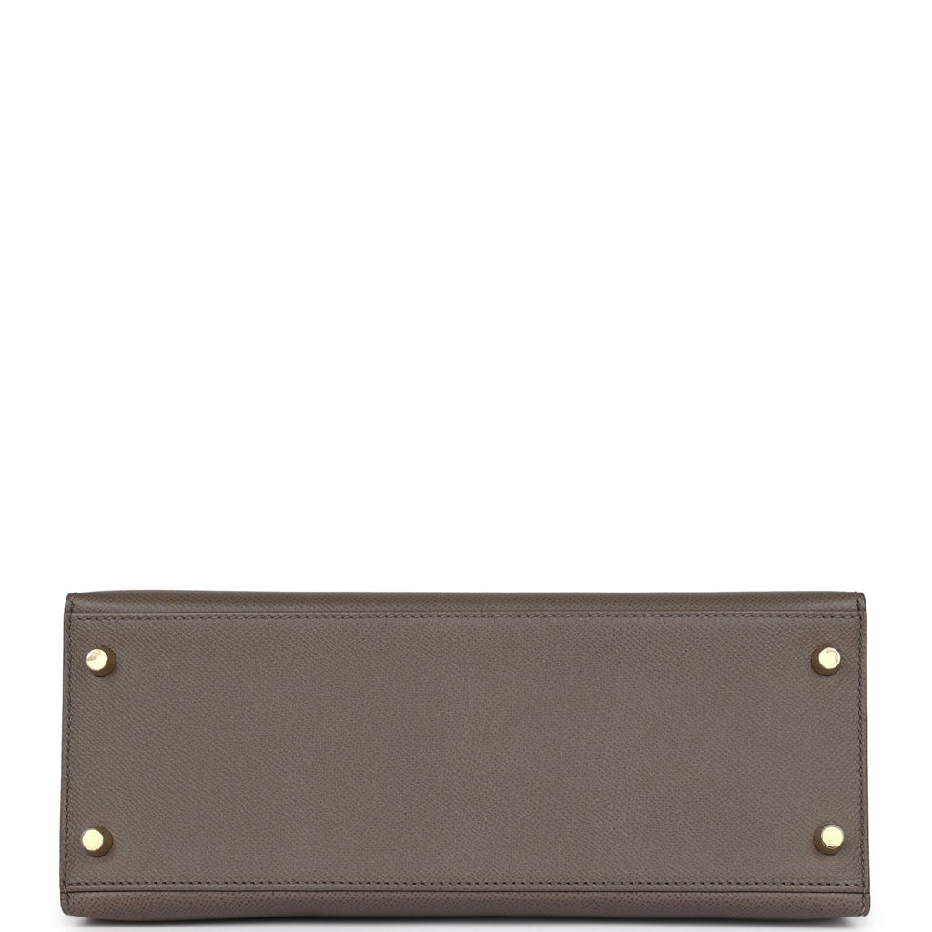 Kelly Sellier 28 Etain Epsom Gold Hardware Bag
