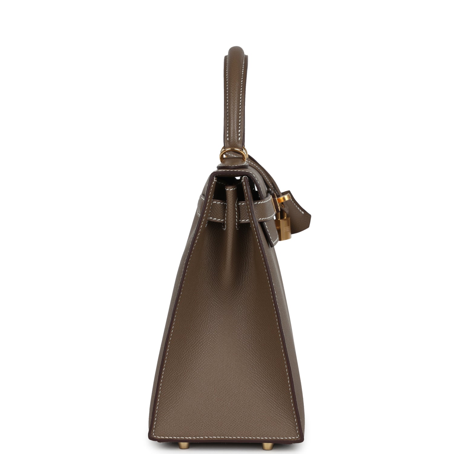 Kelly Sellier 28 Etoupe Epsom Gold Hardware Bag