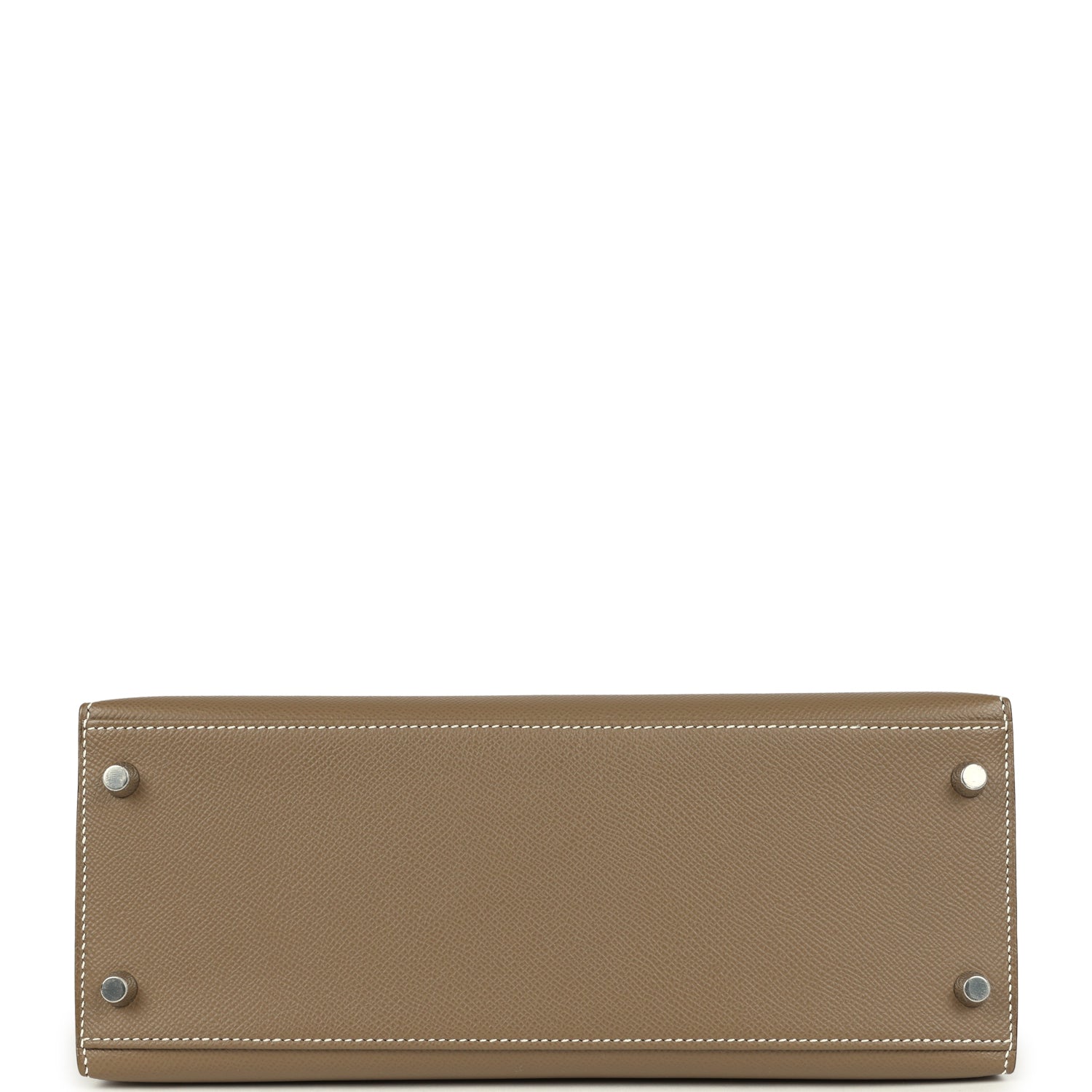 Kelly Sellier 28 Etoupe Epsom Palladium Hardware Bag