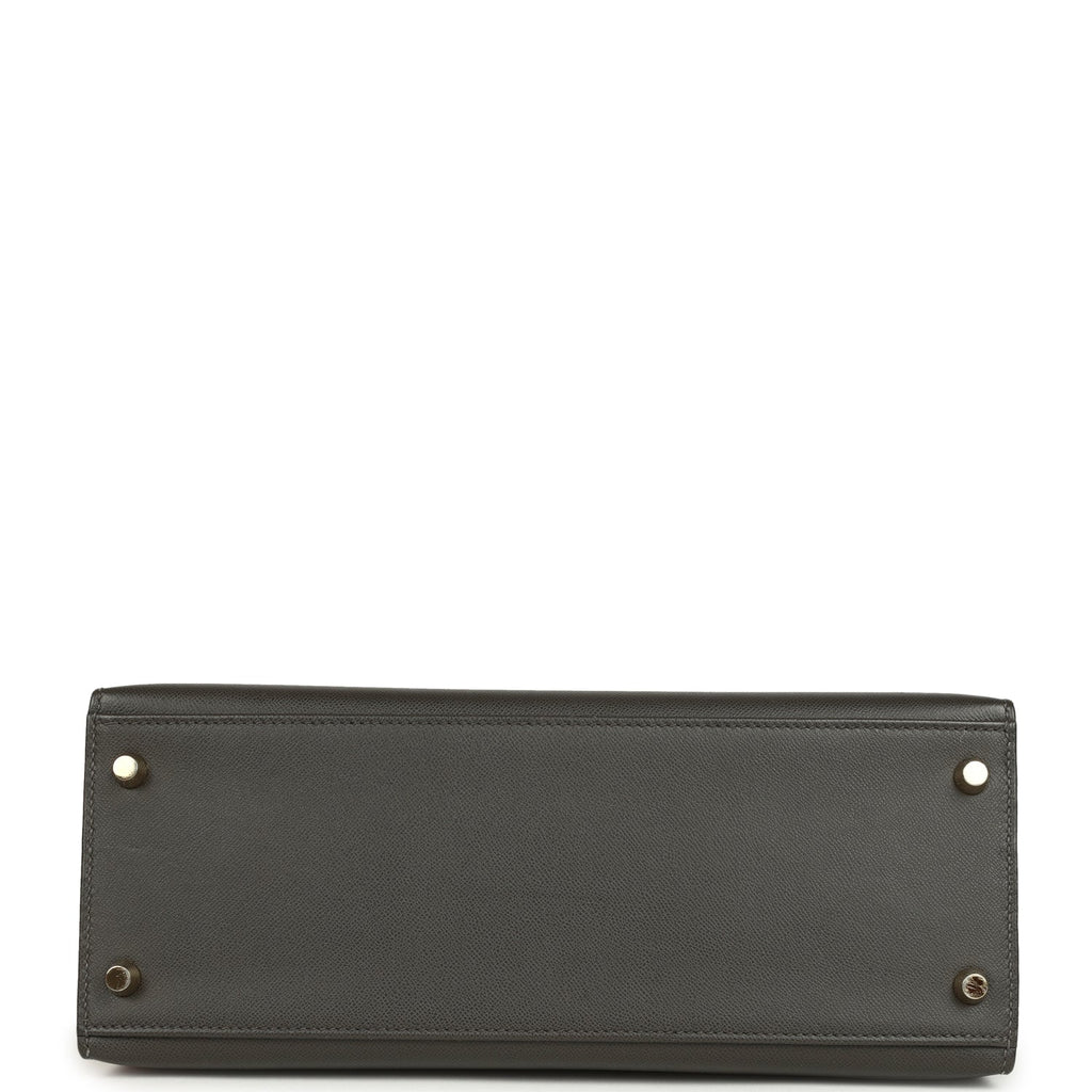 Kelly Sellier 28 Graphite Madame Gold Hardware Bag