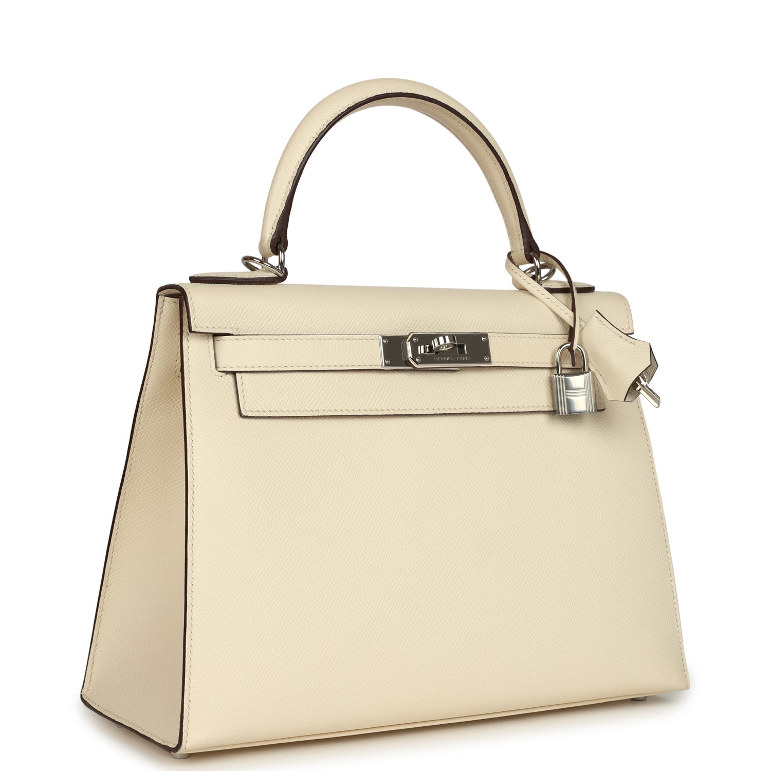 Kelly Sellier 28 Nata Epsom Palladium Hardware Bag