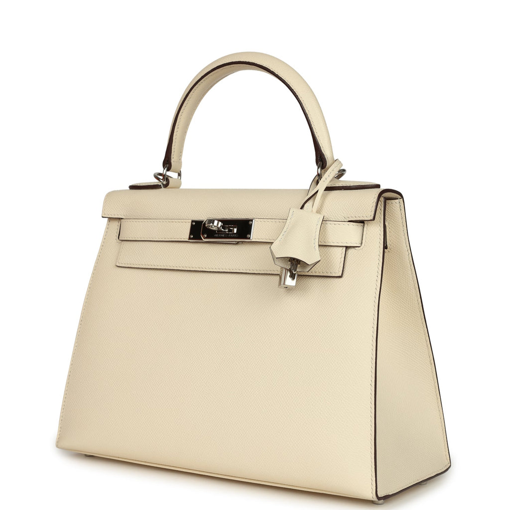 Kelly Sellier 28 Nata Epsom Palladium Hardware Bag
