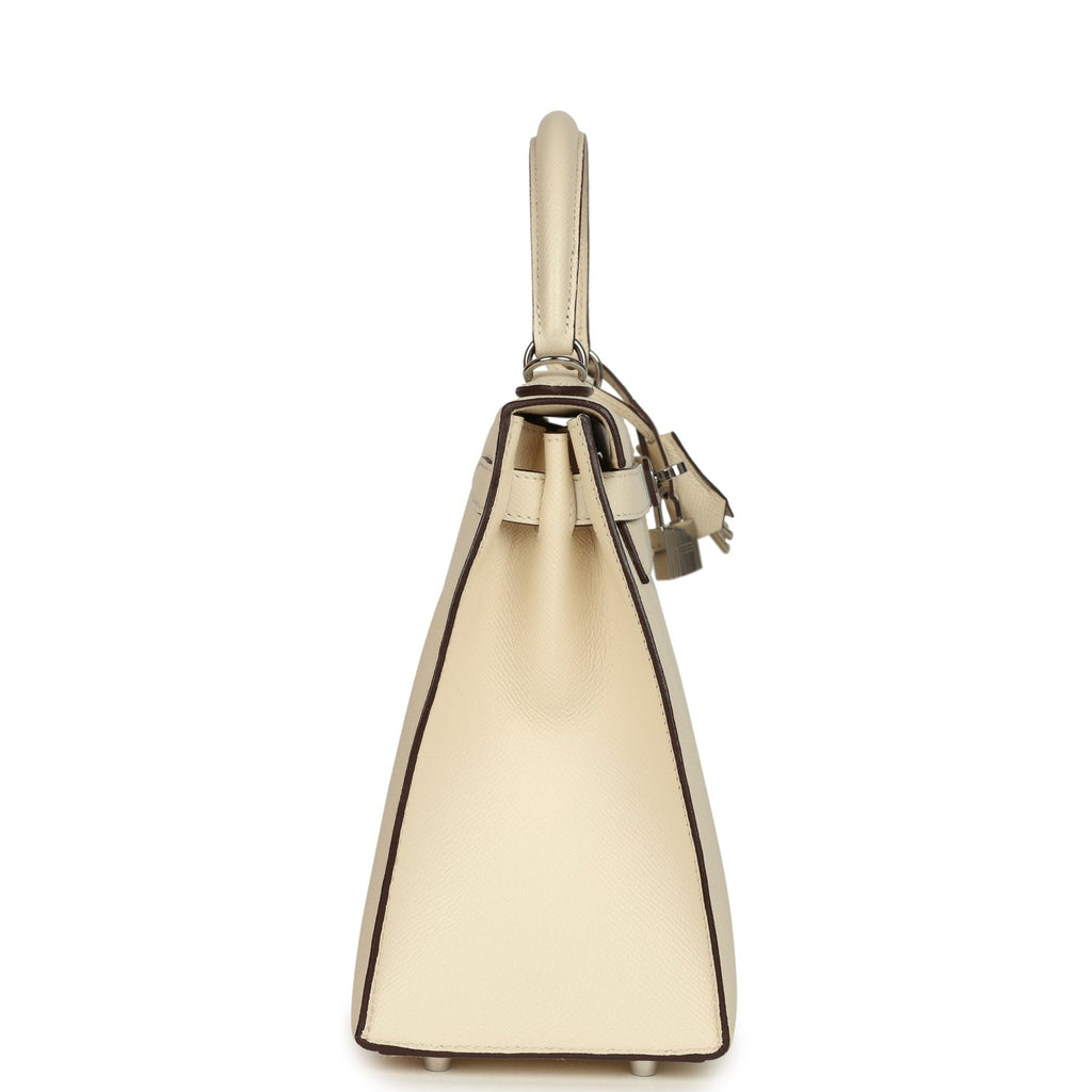 Kelly Sellier 28 Nata Epsom Palladium Hardware Bag