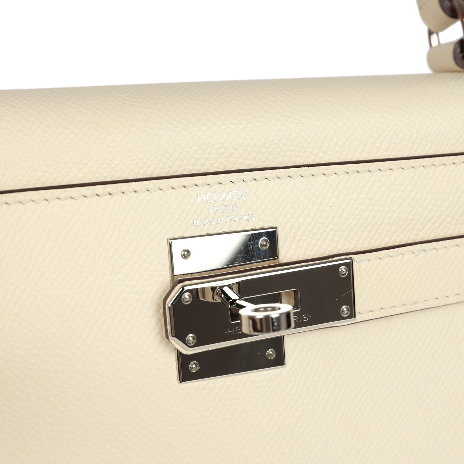Kelly Sellier 28 Nata Epsom Palladium Hardware Bag