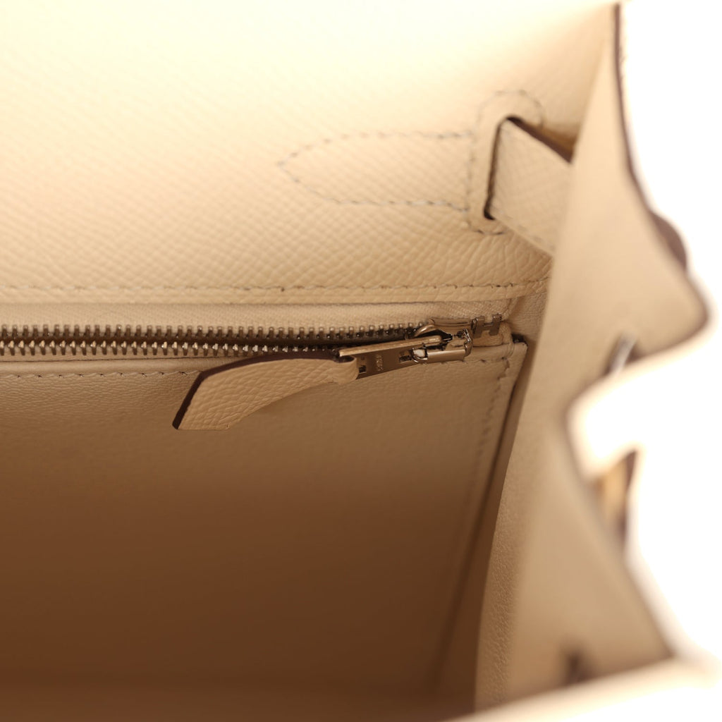 Kelly Sellier 28 Nata Epsom Palladium Hardware Bag