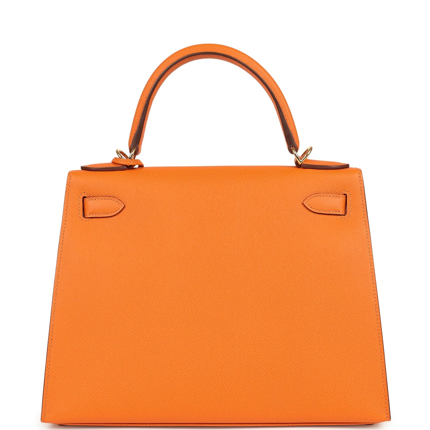 Kelly Sellier 28 Orange Epsom Gold Hardware Bag
