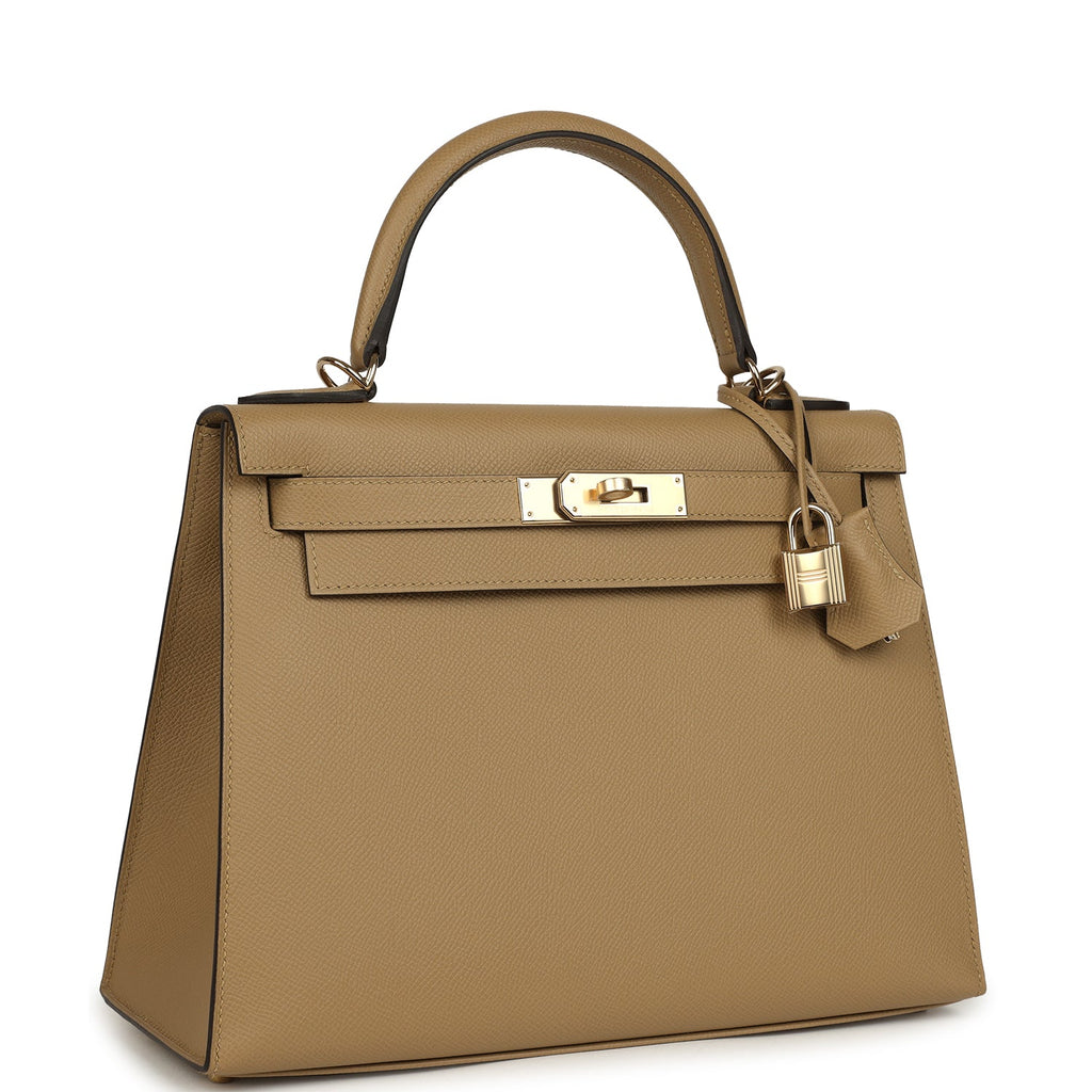 Kelly Sellier 28 Poussiere Epsom Permabrass Hardware Bag