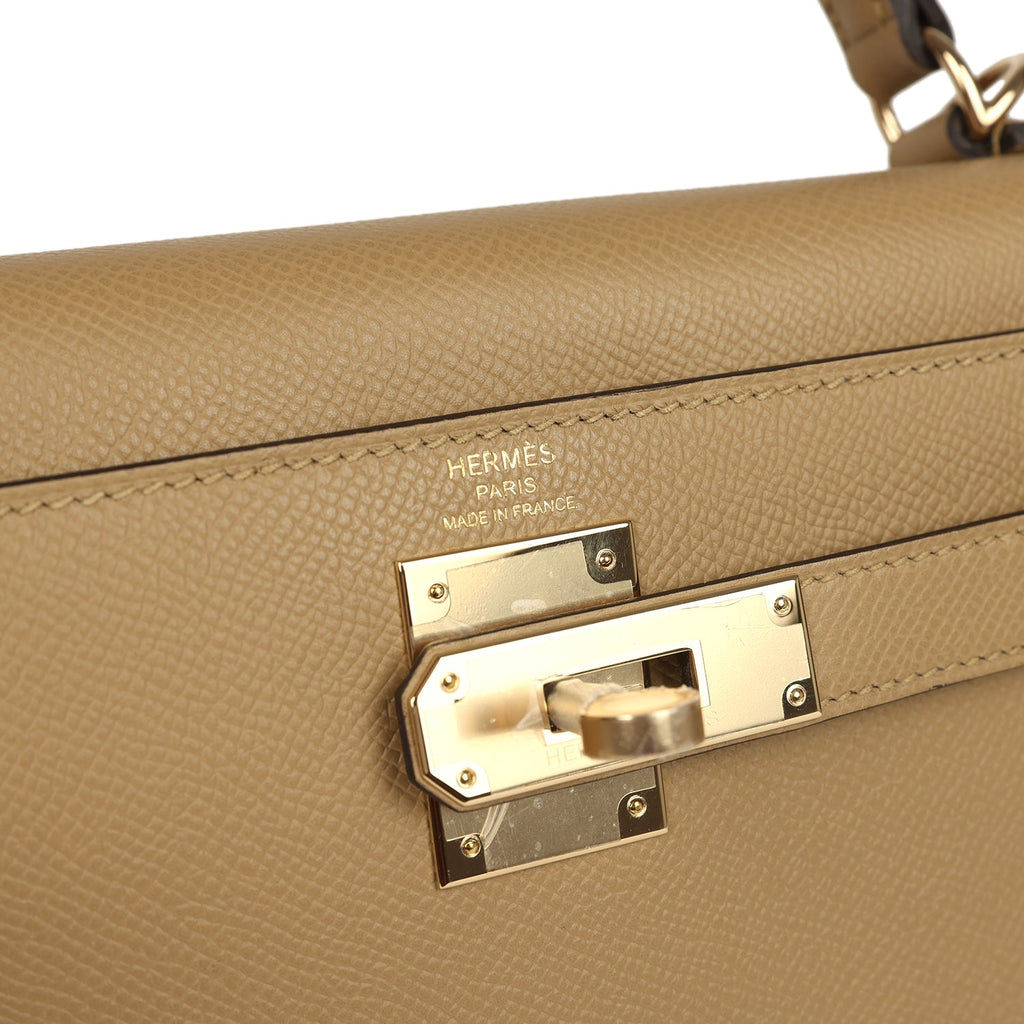 Kelly Sellier 28 Poussiere Epsom Permabrass Hardware Bag