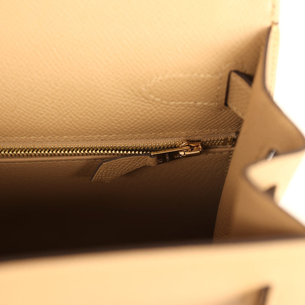 Kelly Sellier 28 Poussiere Epsom Permabrass Hardware Bag