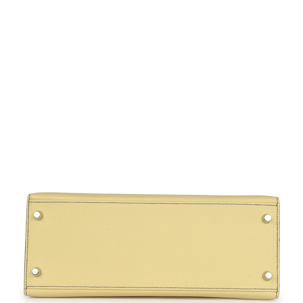 Kelly Sellier 28 Rose Confetti and Jaune Poussin Epsom Palladium Hardware Bag
