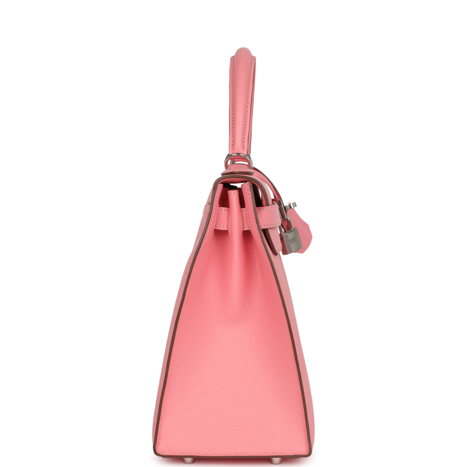 Kelly Sellier 28 Rose Confetti Epsom Palladium Hardware Bag