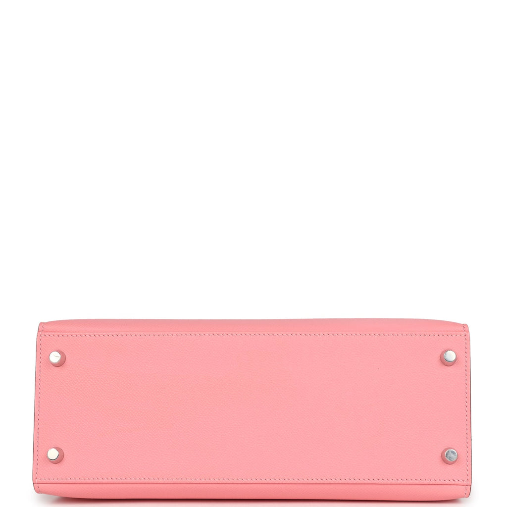 Kelly Sellier 28 Rose Confetti Epsom Palladium Hardware Bag