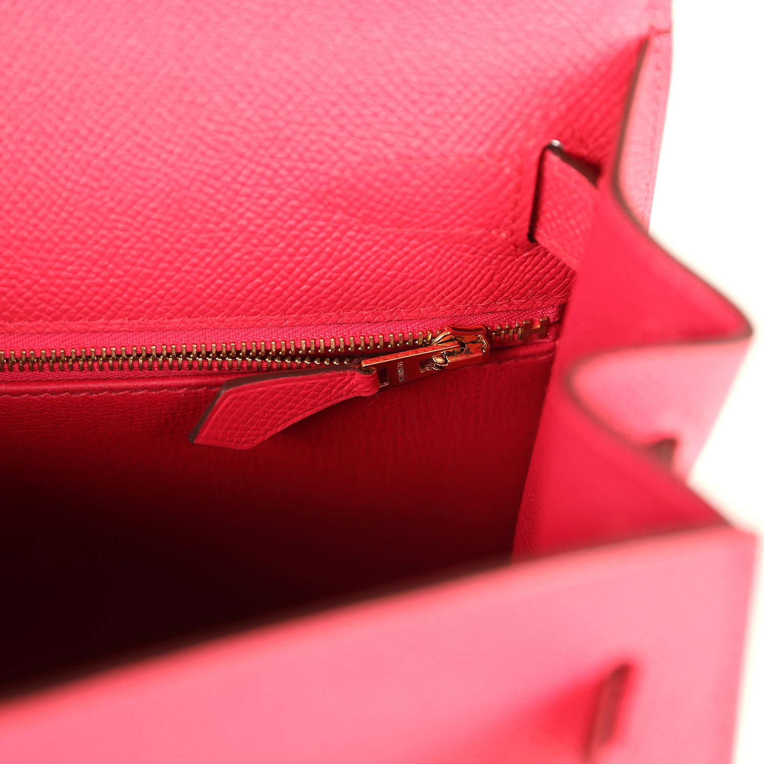Kelly Sellier 28 Rose Extreme Epsom Gold Hardware Bag