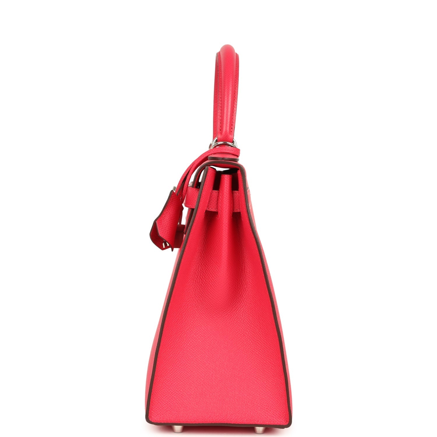 Kelly Sellier 28 Rose Extreme Epsom Palladium Hardware Bag