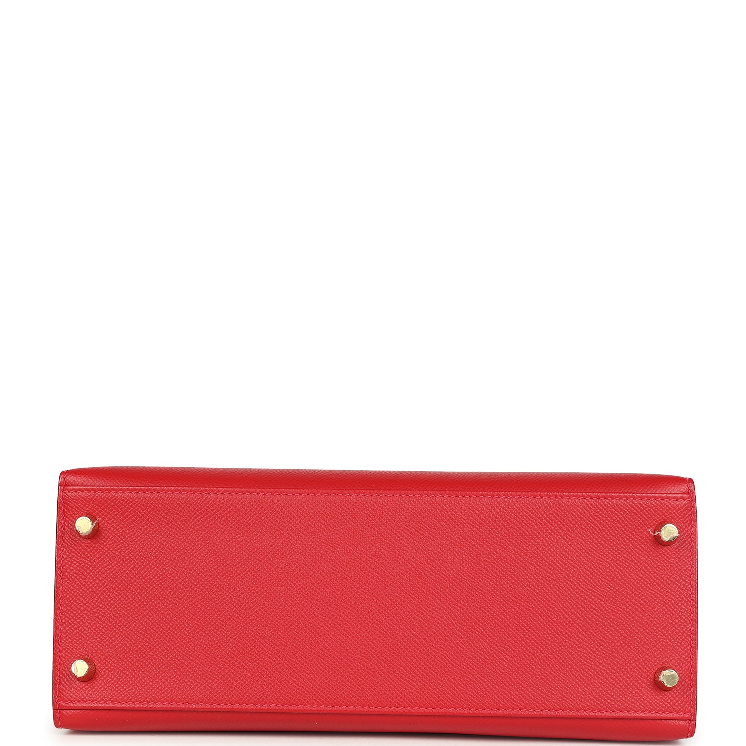 Kelly Sellier 28 Rouge Casaque Epsom Gold Hardware Bag