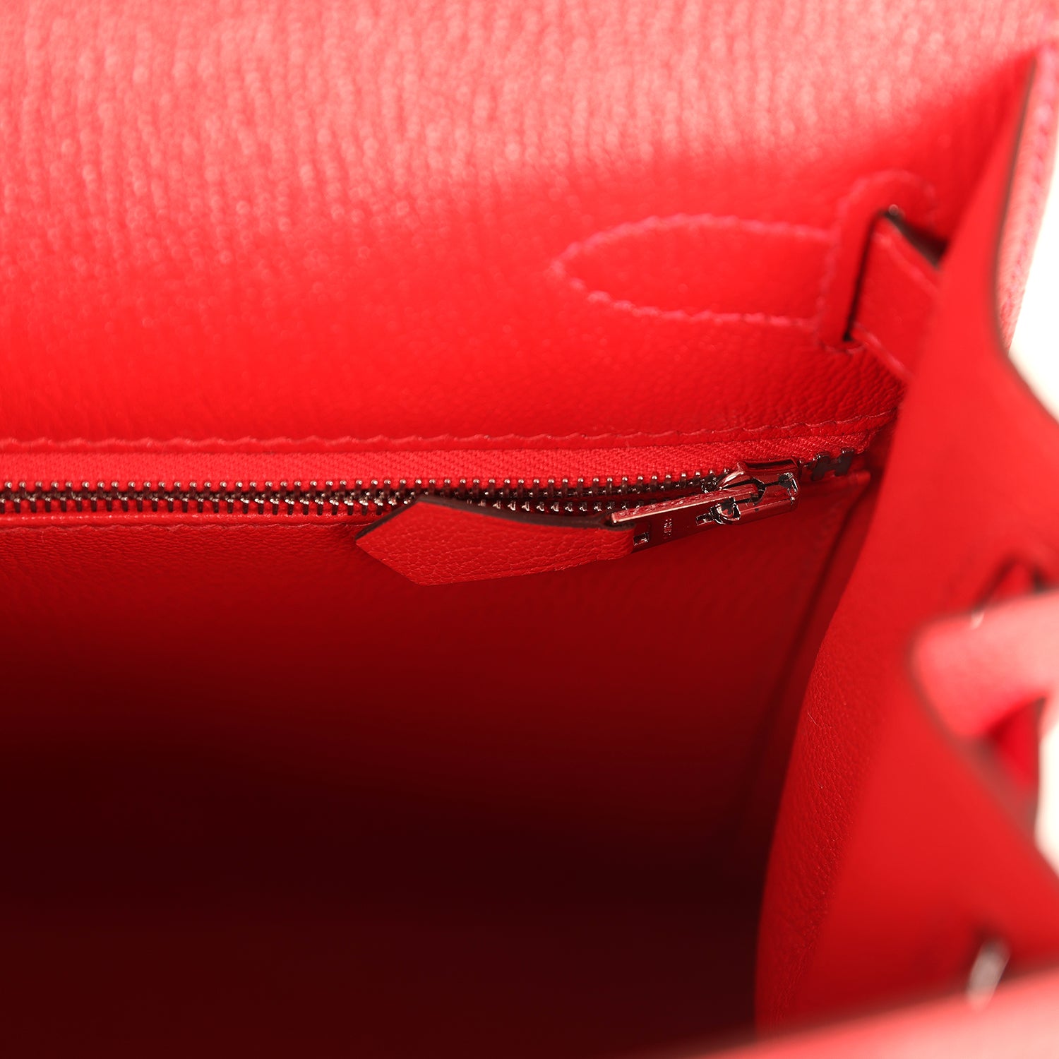 Kelly Sellier 28 Rouge De Coeur Chevre Mysore Brushed Palladium Hardware Bag