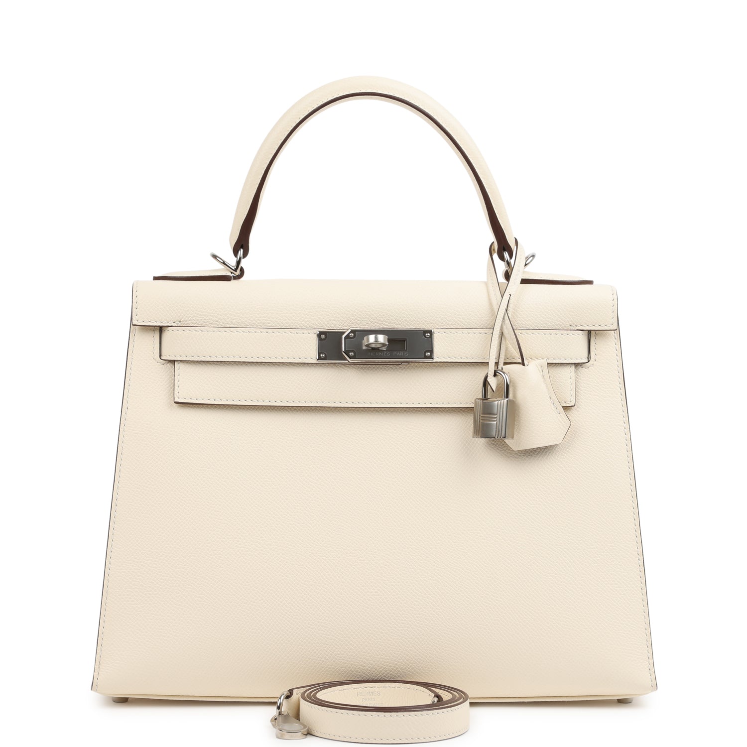 Kelly Sellier 28 Sellier Nata Verso Epsom Palladium Hardware Bag